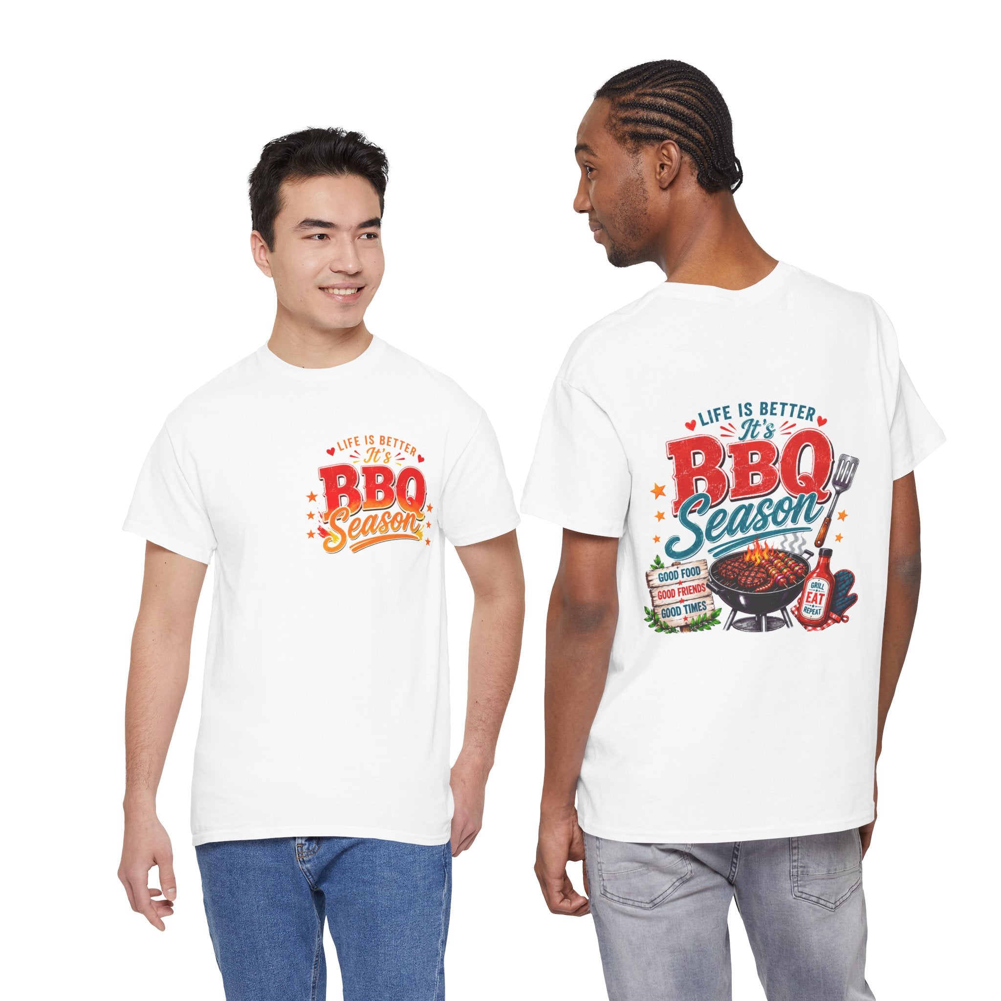 BBQ Season T-Shirt | Life Is Better It's BBQ Season Tee | Funny Grill Shirt | Summer Cookout Tee | Barbecue Lover Gift | Backyard BBQ Shirt