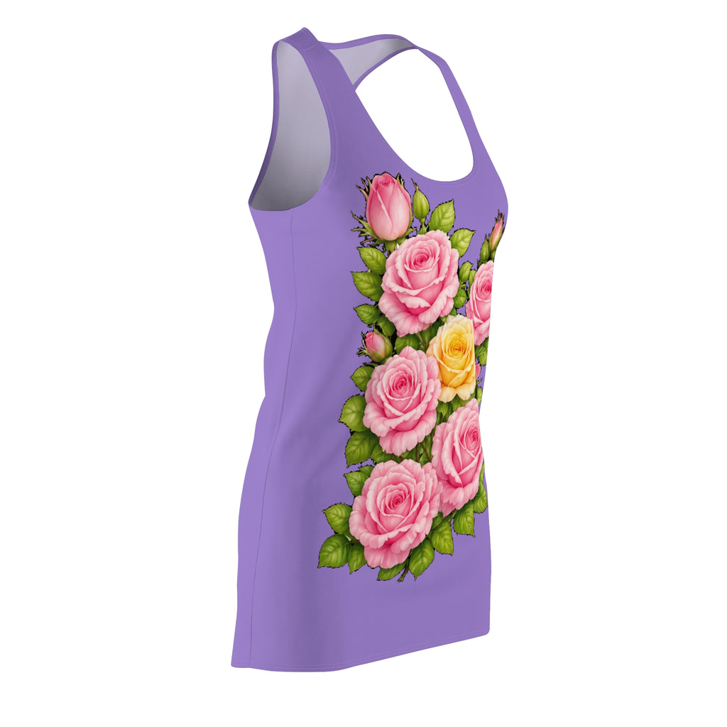 Lavender Rose Floral Dress | Women's Lightweight Summer Dress