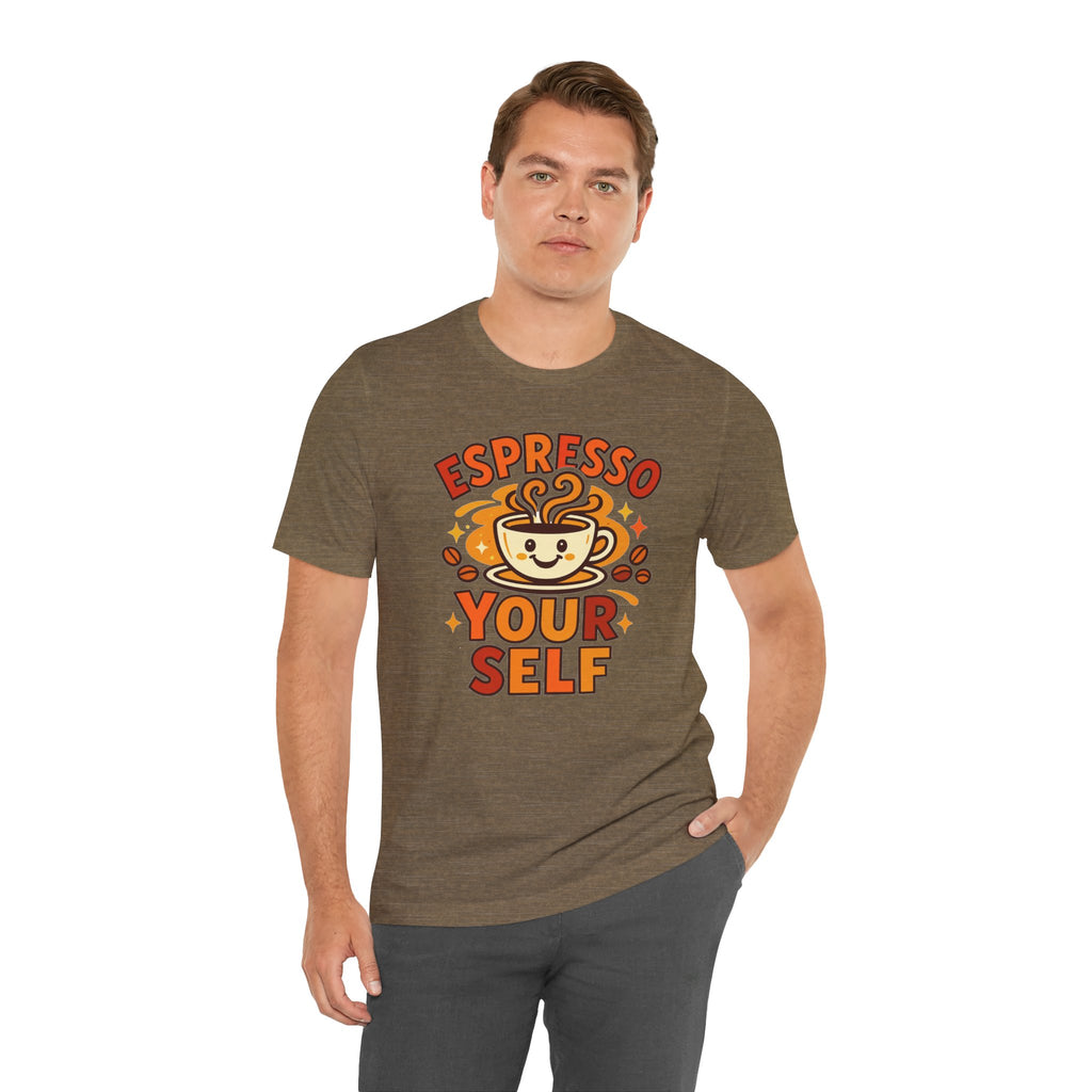 Espresso Yourself Coffee Tee — 'Espresso Your Self' Cute Coffee Cup Shirt
