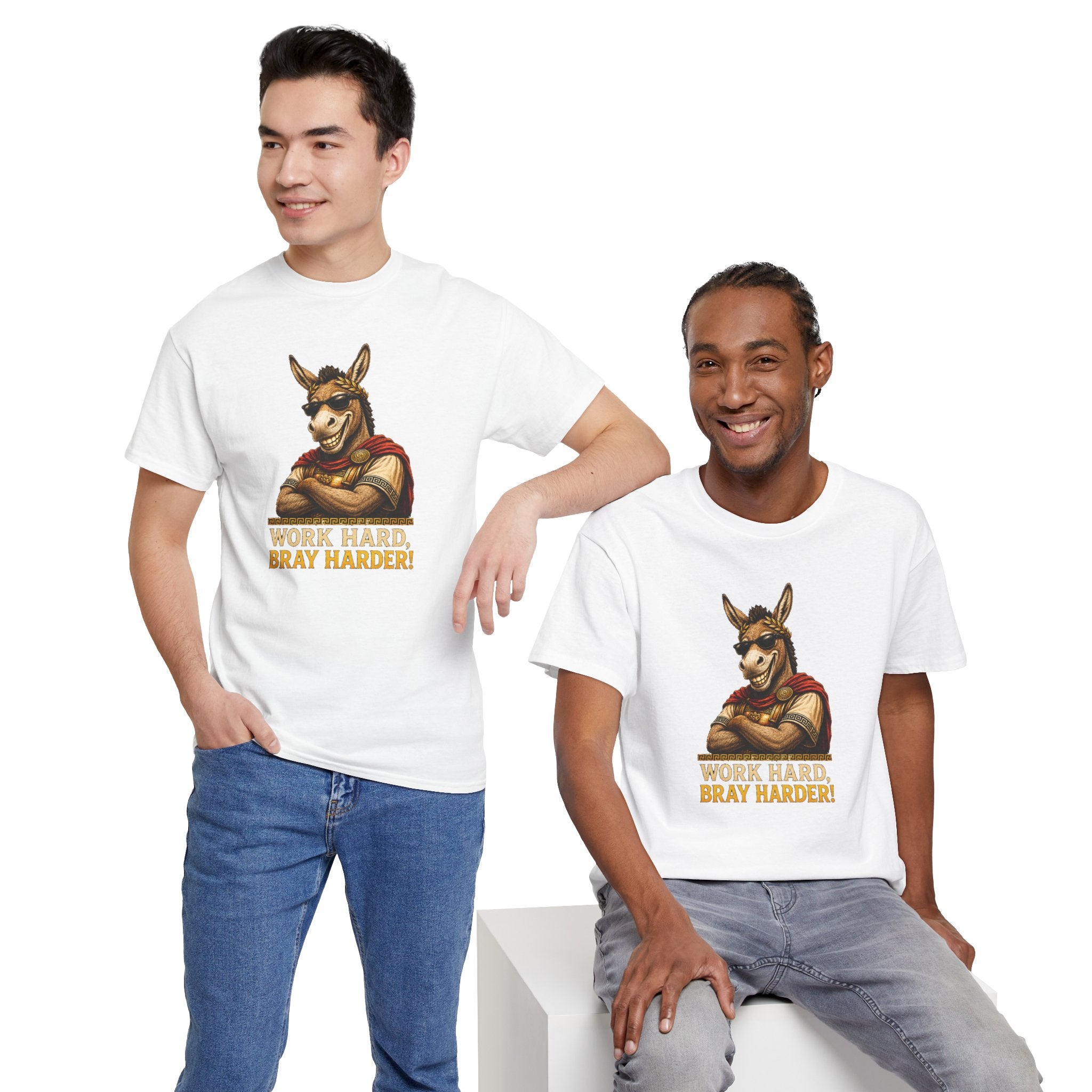 Work Hard Bray Harder T‑Shirt — Funny Donkey Motivational Tee