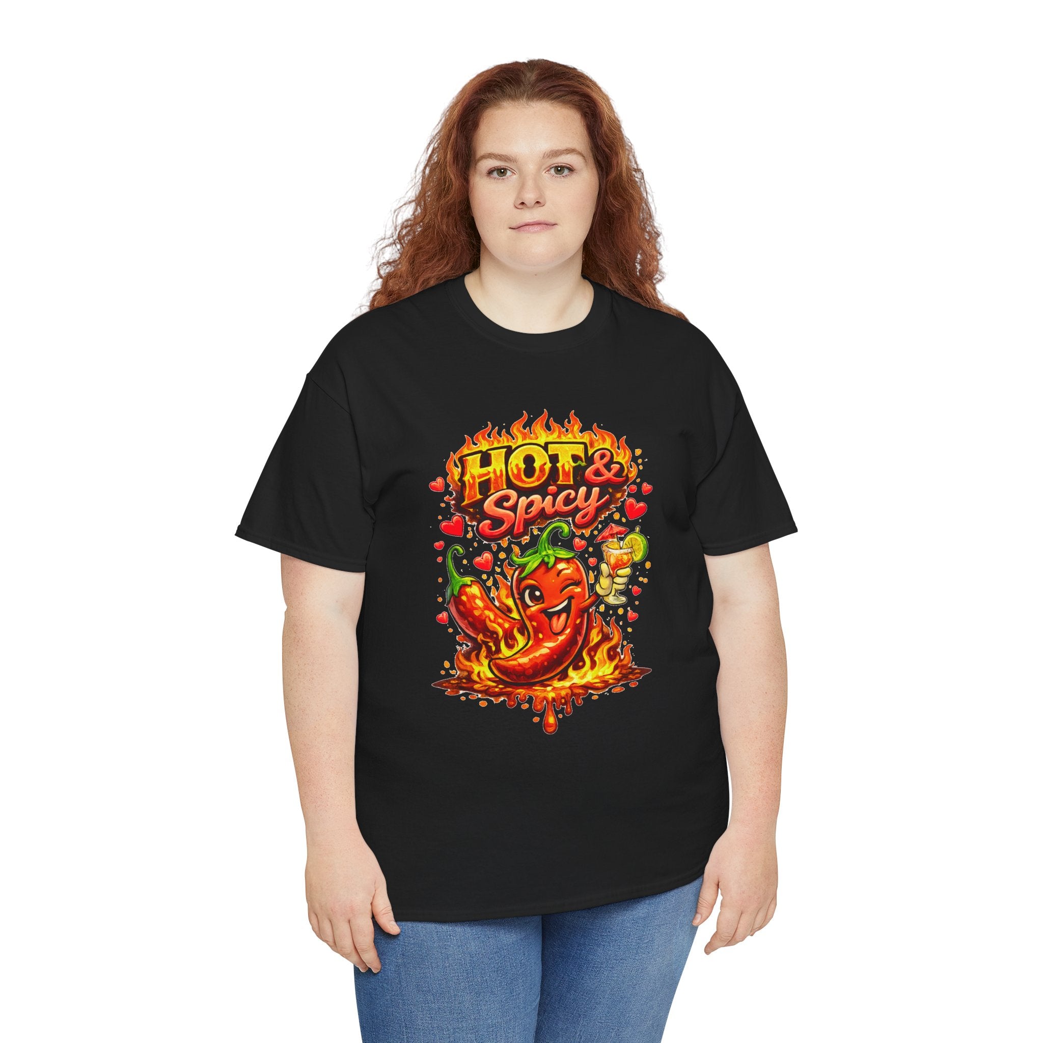 Hot & Spicy Pepper Shirt, Funny Chili Graphic Tee, Cute Food Lover T-Shirt, Spicy Gift
