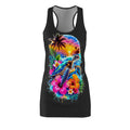 Tropical Sea Turtle Racerback Dress — Sunset Hibiscus Beach Print