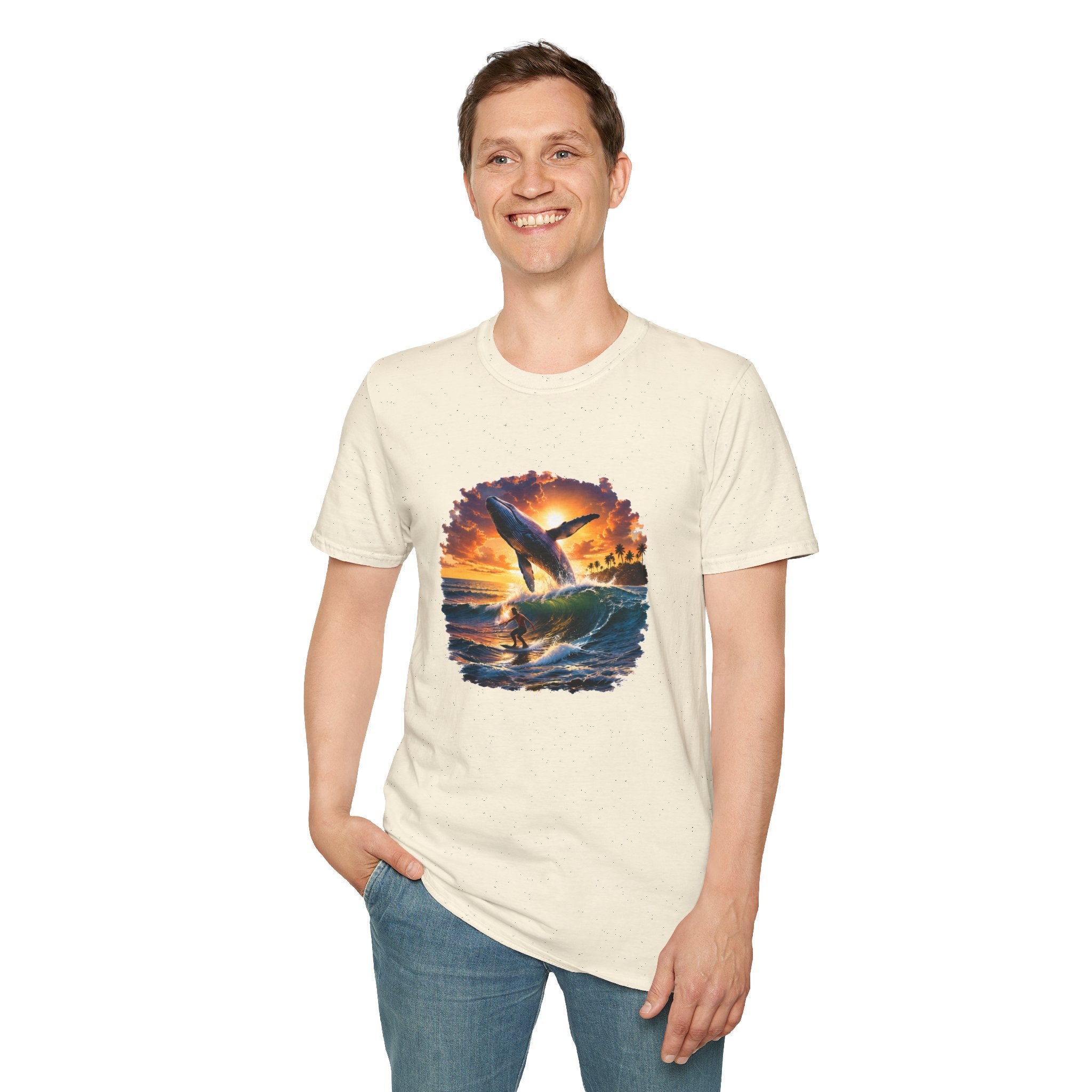 Whale Sunset T-Shirt — Ocean Jumping Humpback Tee