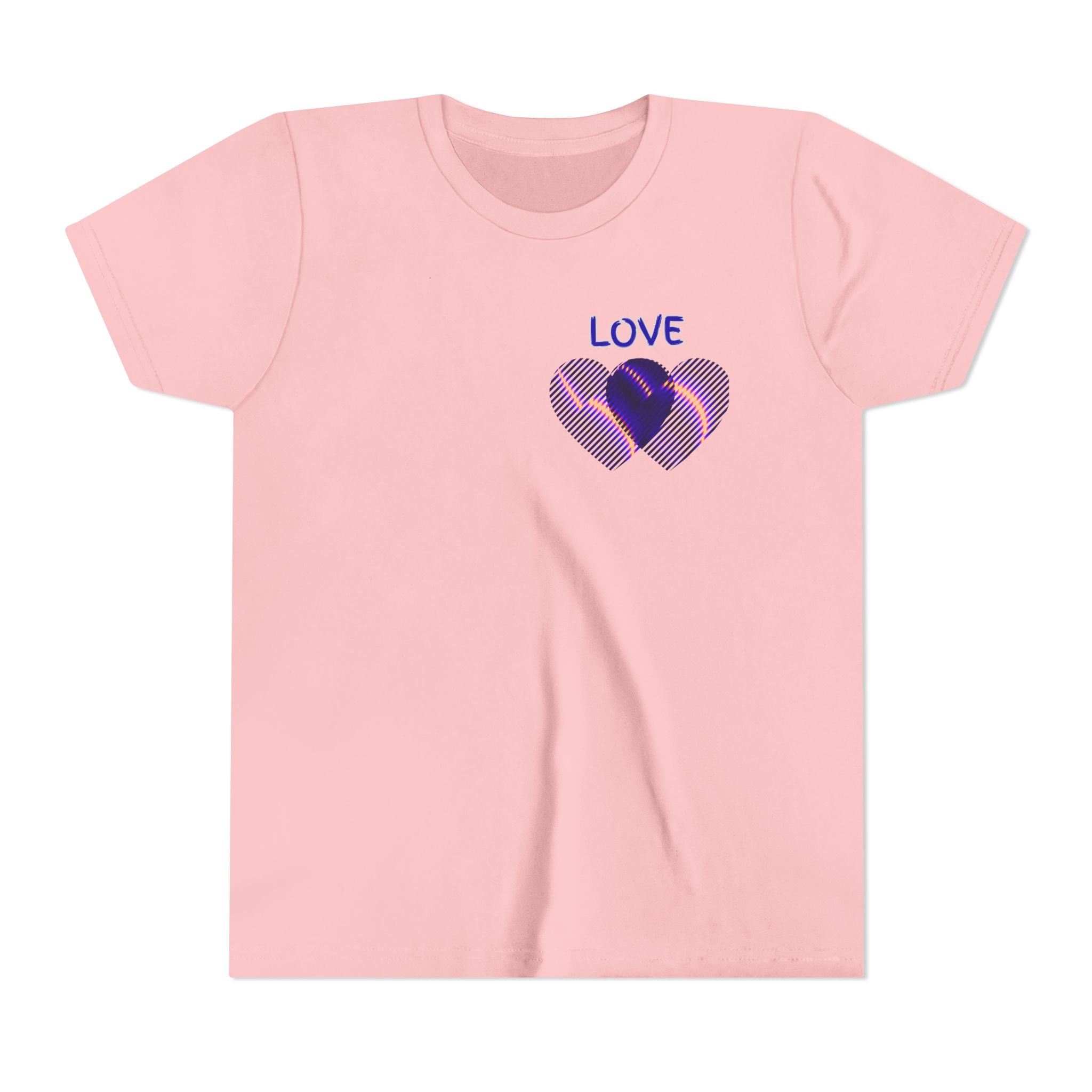 Youth Tee — Purple Heart 'LOVE' Graphic Kids T-Shirt