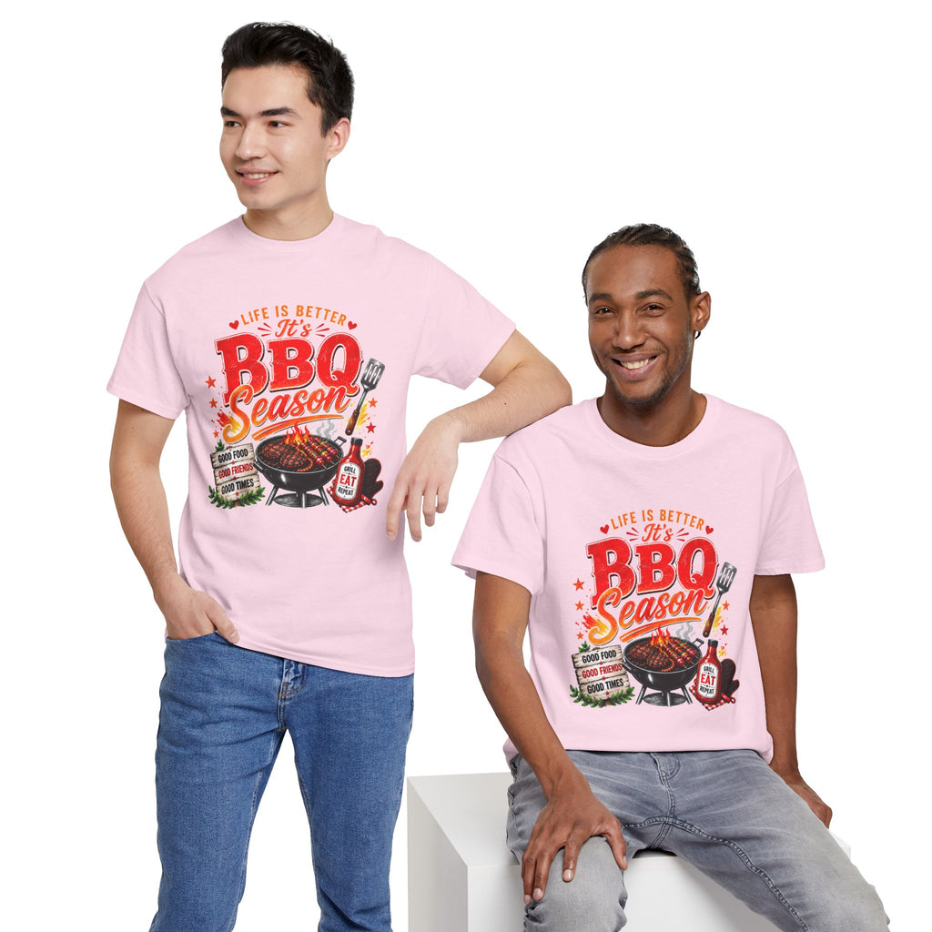 BBQ Season T-Shirt | Life Is Better It's BBQ Season Tee | Funny Grill Shirt | Summer Cookout Shirt | Barbecue Lover Gift | Backyard BBQ Tee