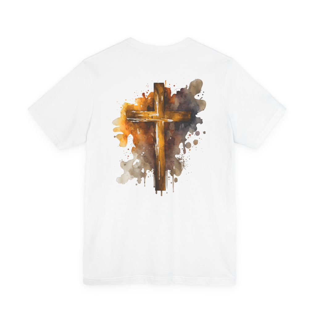 Christian Cross T-Shirt, Watercolor Faith Tee, Religious Shirt, Minimalist Christian Gift, Unisex Graphic Tee