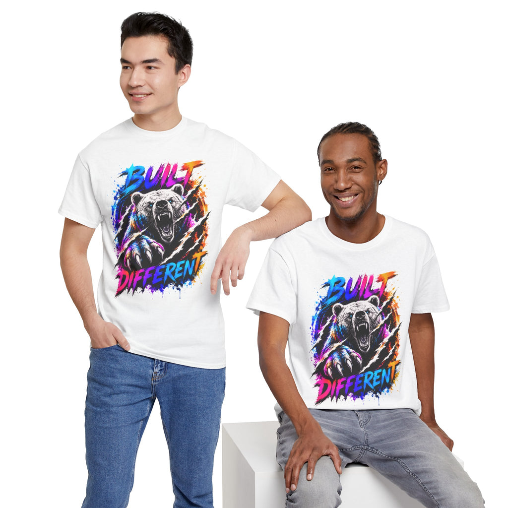 Built Different Bear T-Shirt — Bold Retro Grunge Graphic Tee
