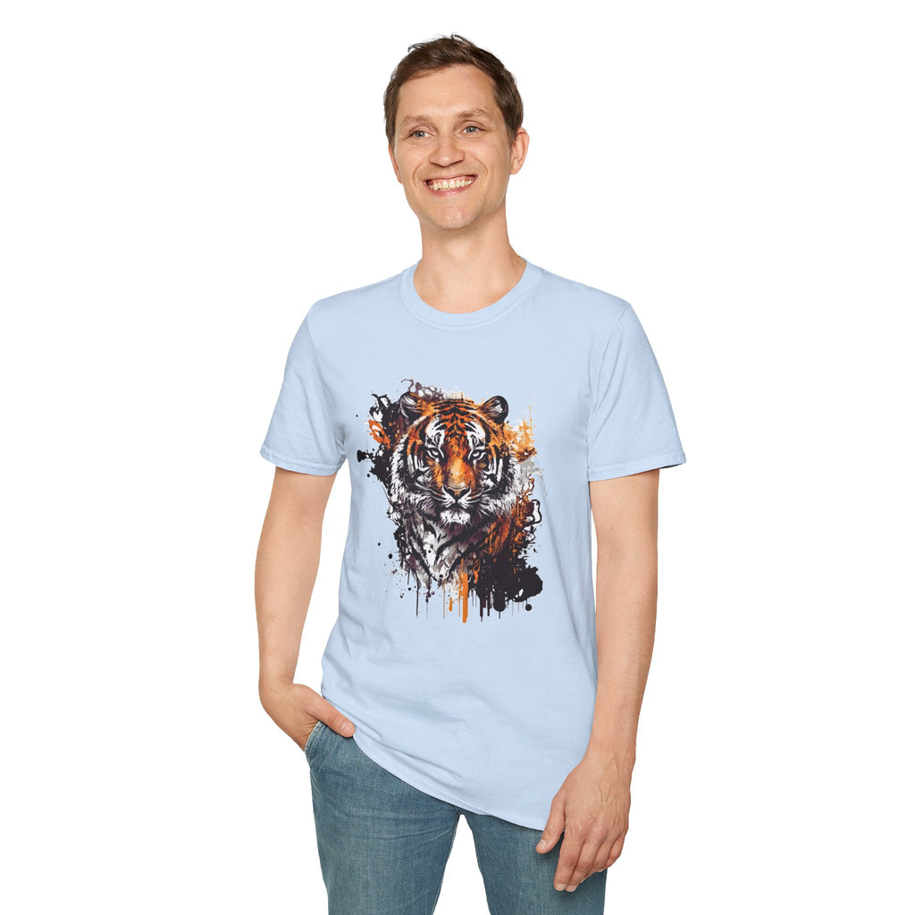 Tiger Graphic T-Shirt, Tiger Head Shirt, Wild Tiger Tee, Wildlife Animal Shirt, Artistic Tiger Portrait Tee