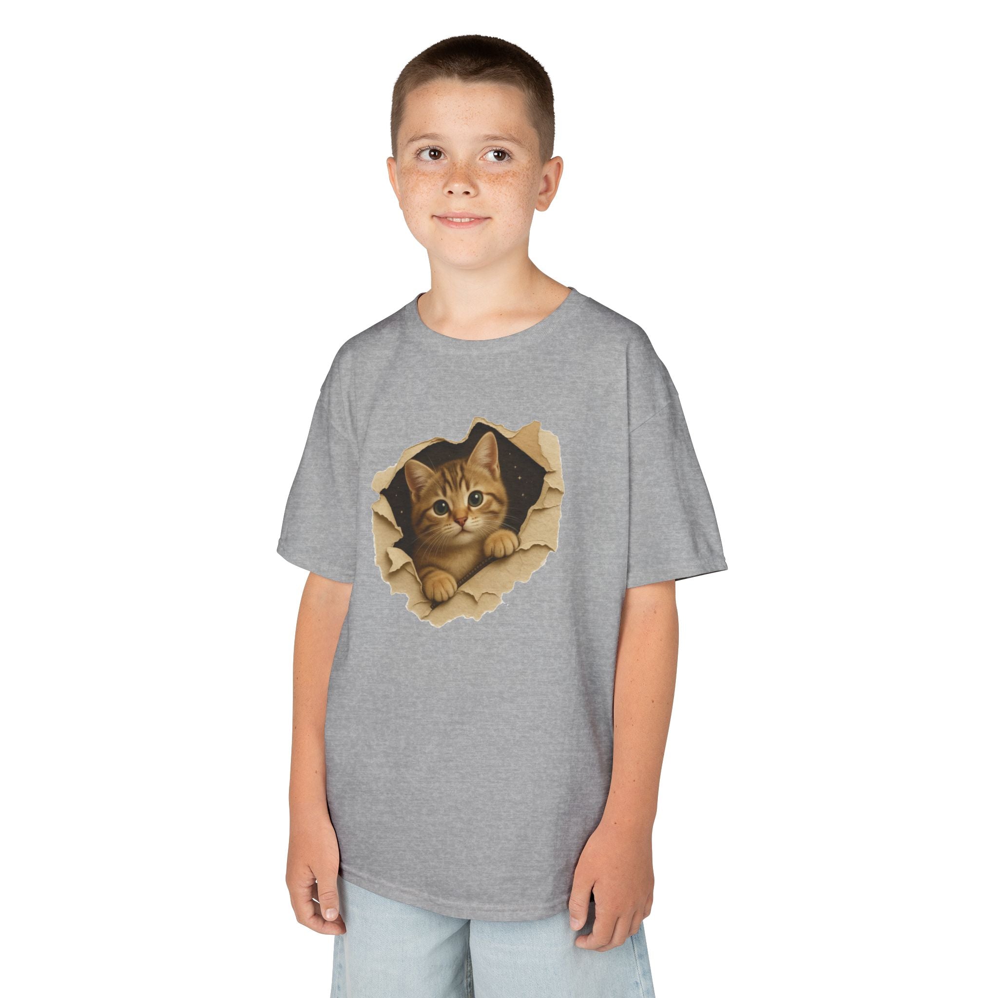 Cute Kitten Kids T-Shirt | Funny Cat Graphic Tee for Boys & Girls | Adorable Kitty Shirt | Gift for Cat Lovers Kids