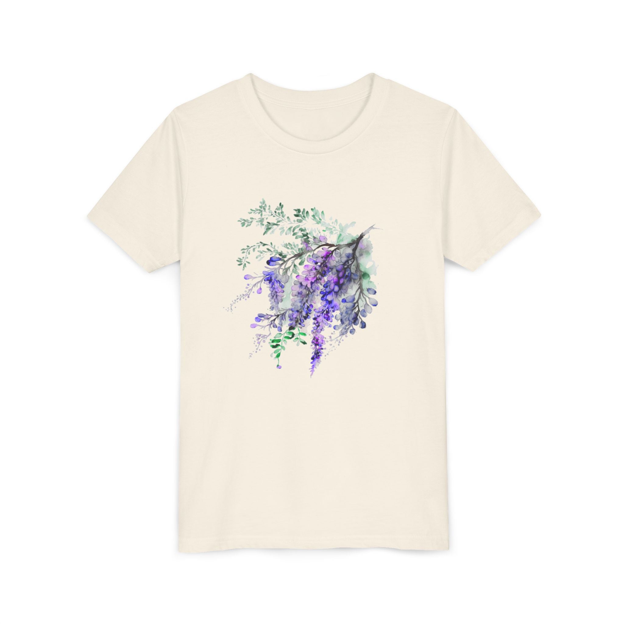 Youth Tee - Watercolor Wisteria Floral Shirt