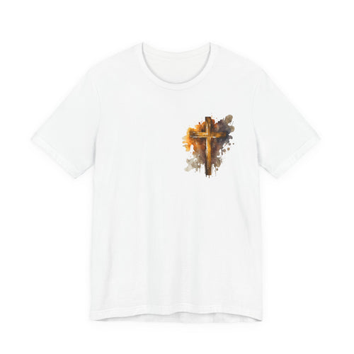 Christian Cross T-Shirt, Watercolor Faith Tee, Religious Shirt, Minimalist Christian Gift, Unisex Graphic Tee
