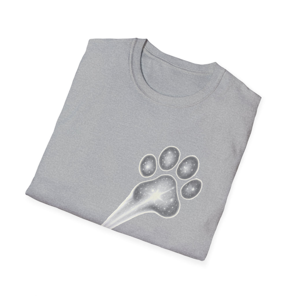 Cat Paw Meteor T-Shirt - Minimalist Paw Print Meteor Design