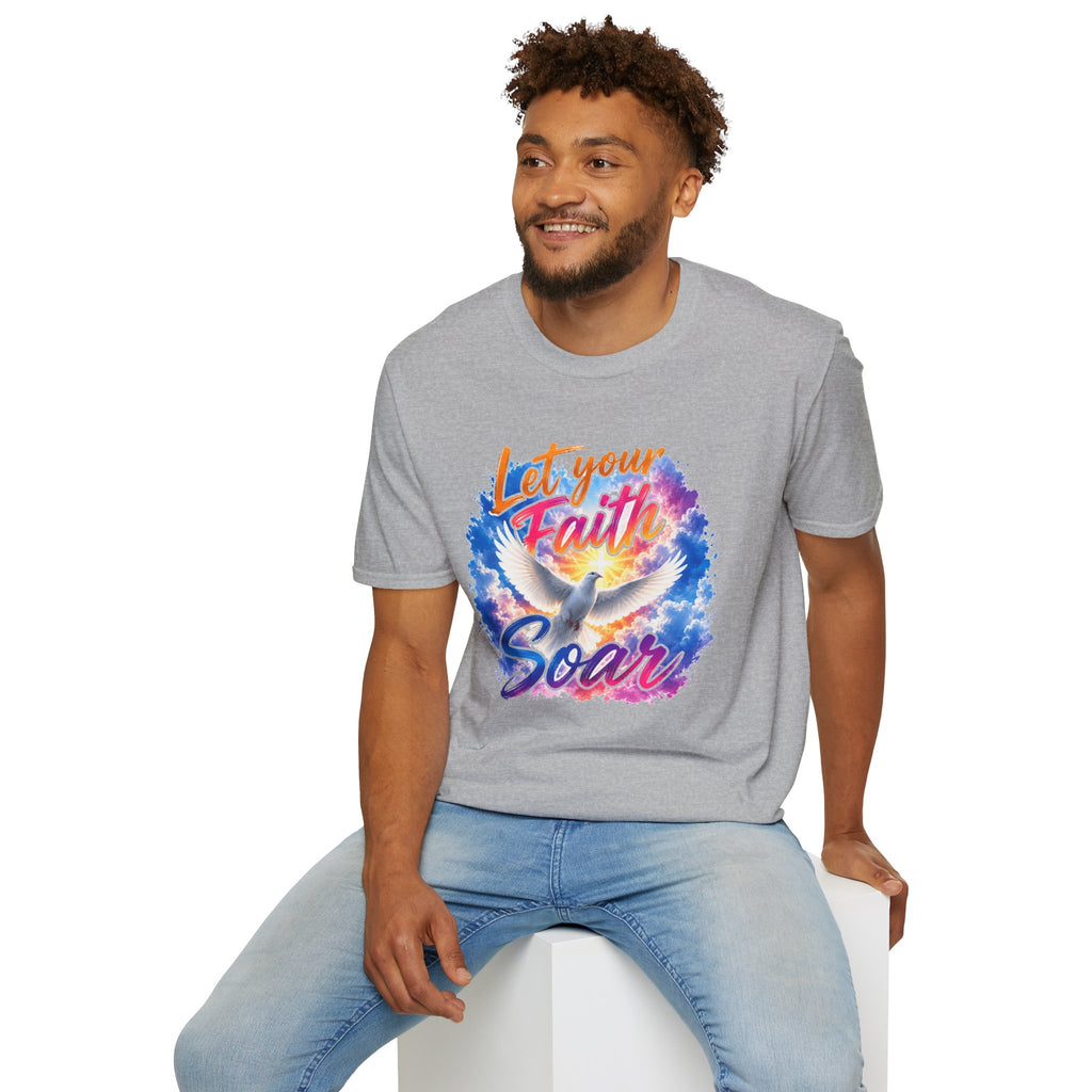Let Your Faith Soar Christian Dove T-Shirt | Inspirational Faith Tee | Holy Spirit Dove Shirt | Religious Gift for Women & Men