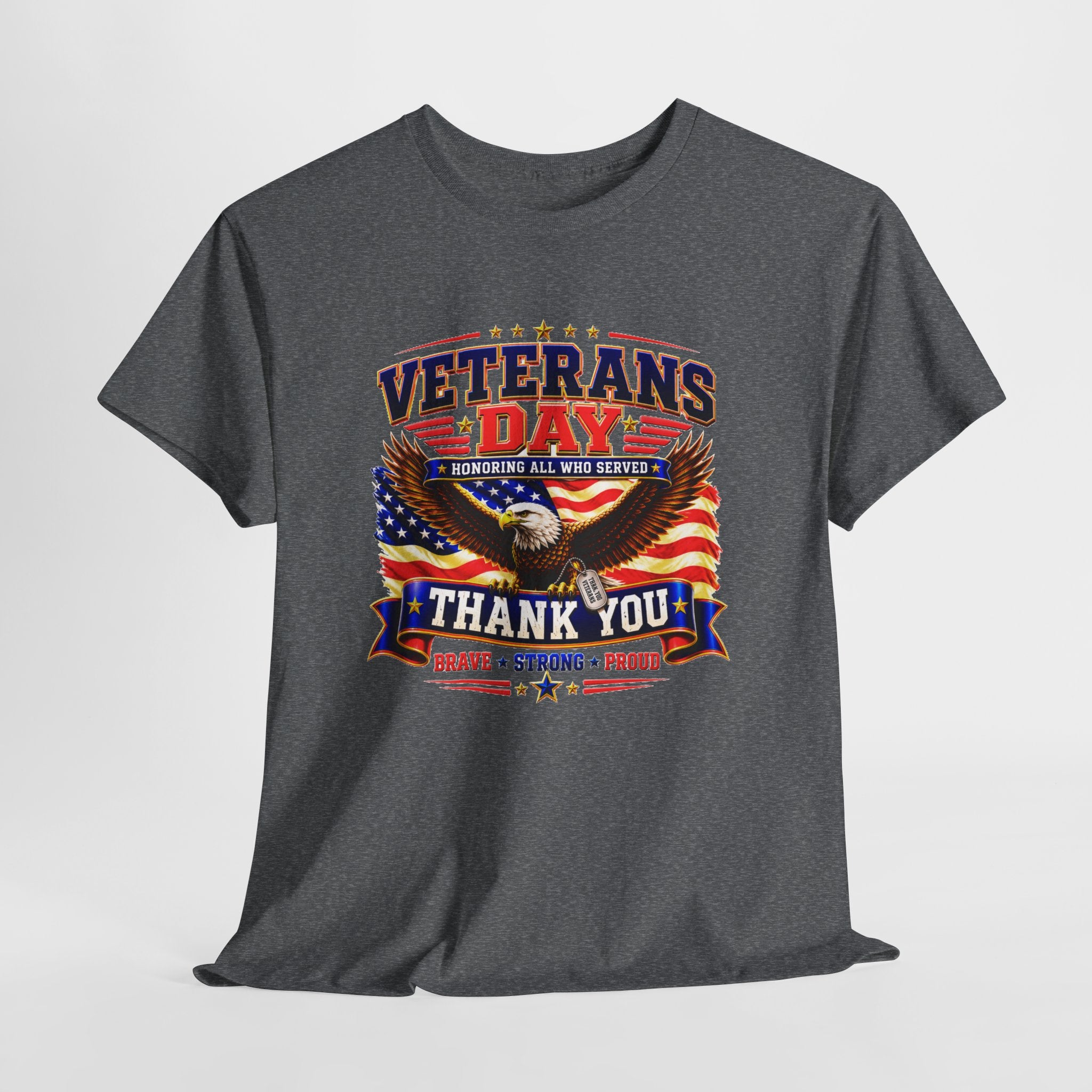Veterans Day Shirt, Thank You Veteran Tee, Eagle Patriotic T-Shirt, Honoring All Who Served, Military Appreciation Gift
