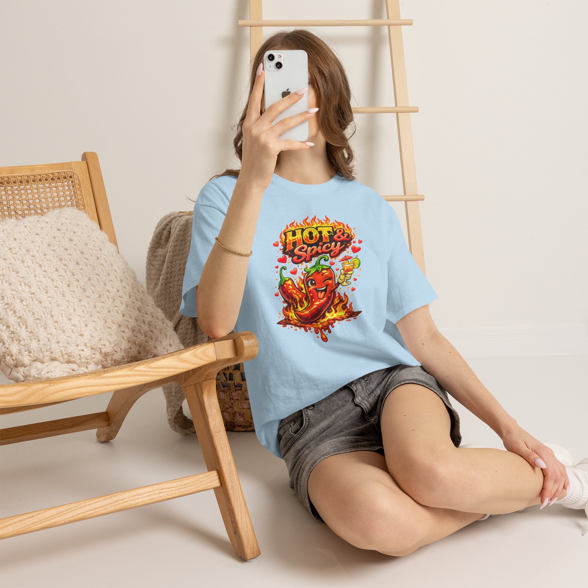 Hot & Spicy Pepper Shirt, Funny Chili Graphic Tee, Cute Food Lover T-Shirt, Spicy Gift