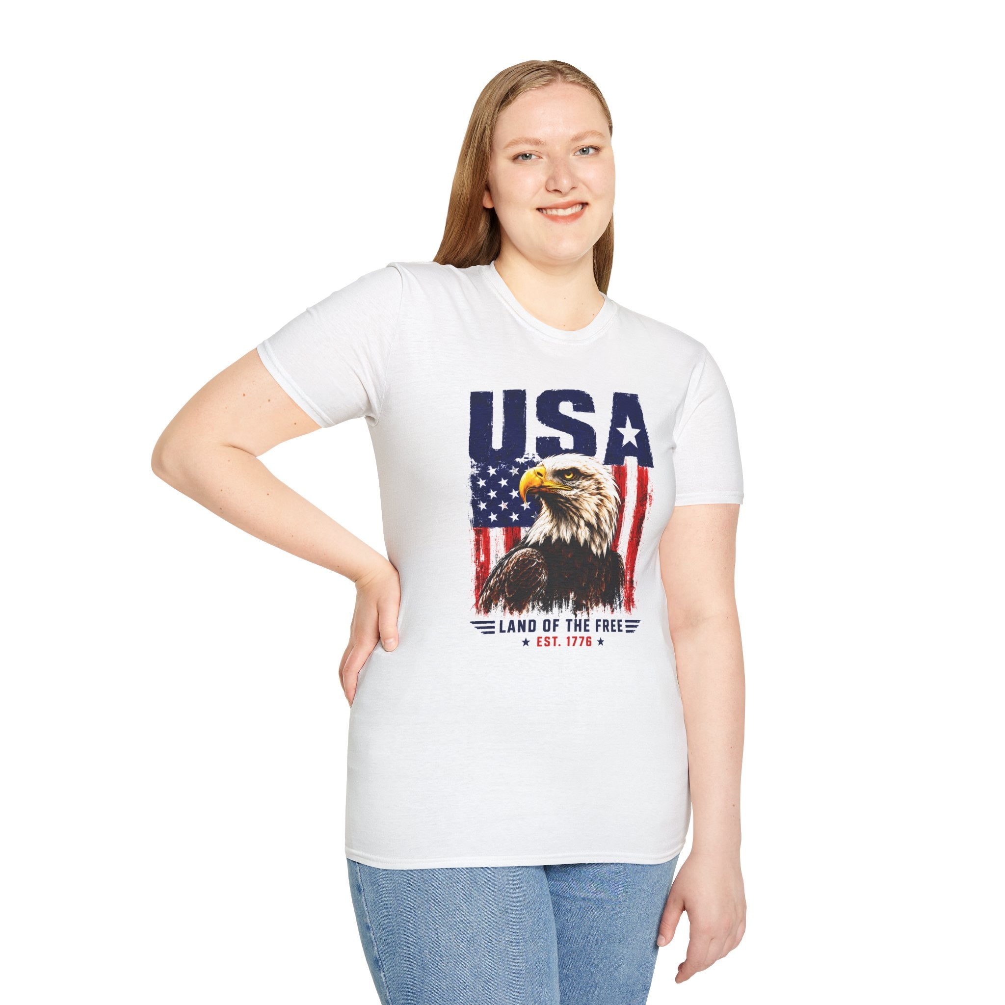 USA Eagle T-Shirt — Patriotic American Flag Graphic Tee (Land of the Free)