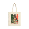 Mexico Messy Bun Tote Bag – Mexican Flag Sunglasses Canvas Tote