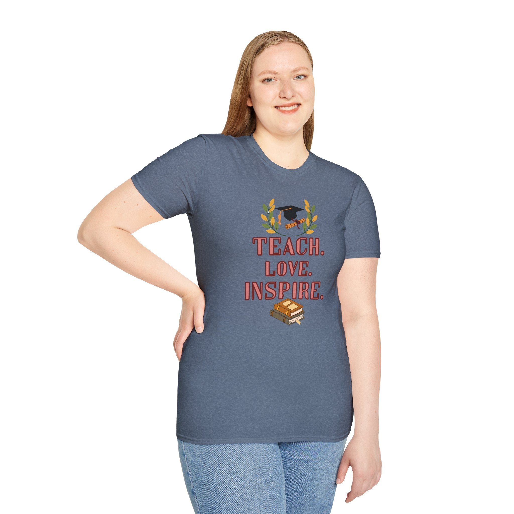 Teacher Shirt Teach Love Inspire, Teacher Gift Shirt, Back to School Shirt, Inspirational Teacher Tee, Unisex Teacher T-Shirt
