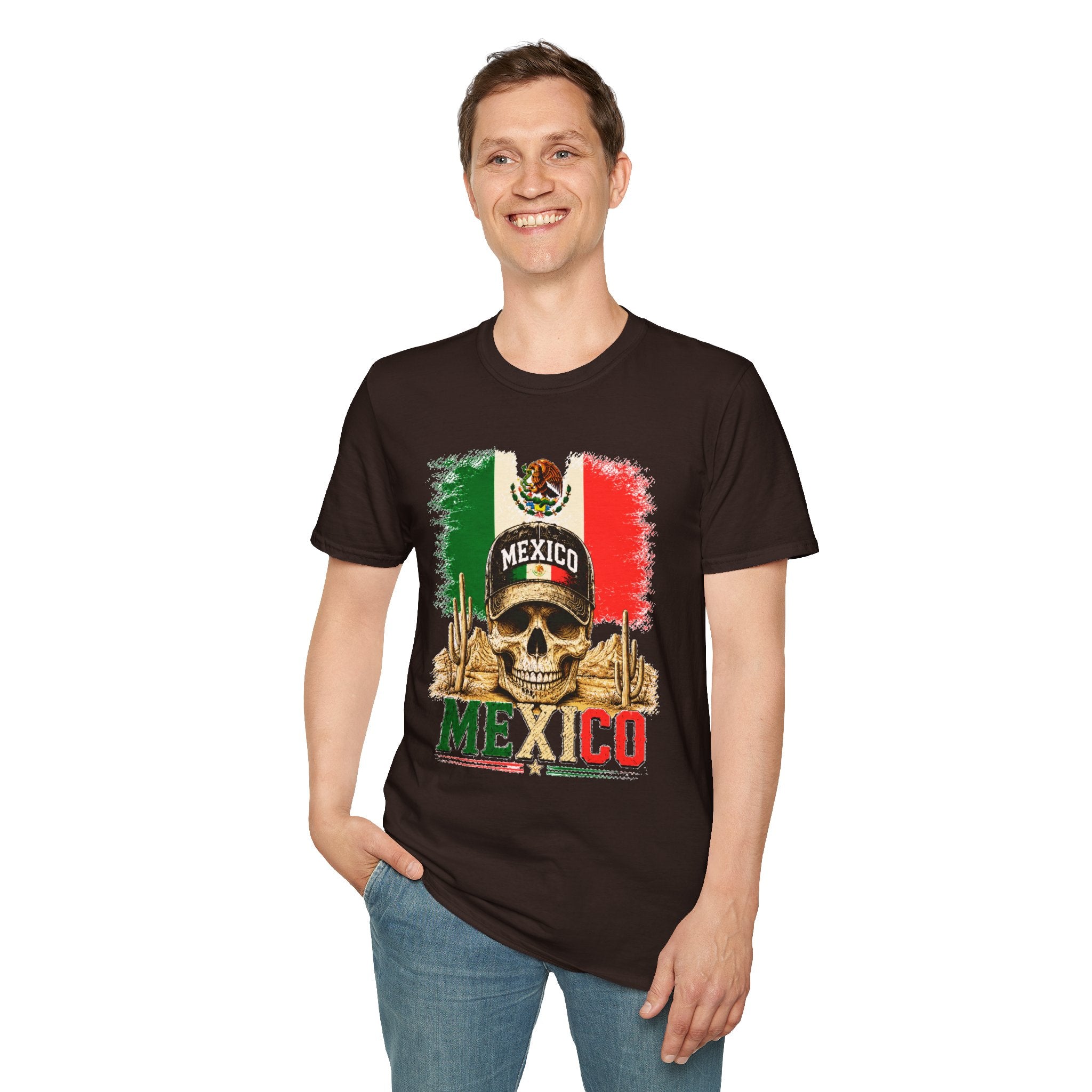 Mexico Flag Skull T-Shirt, Vintage Mexican Skull Shirt, Dia De Los Muertos Tee, Patriotic Mexico Graphic Tee, Gift for Men Women
