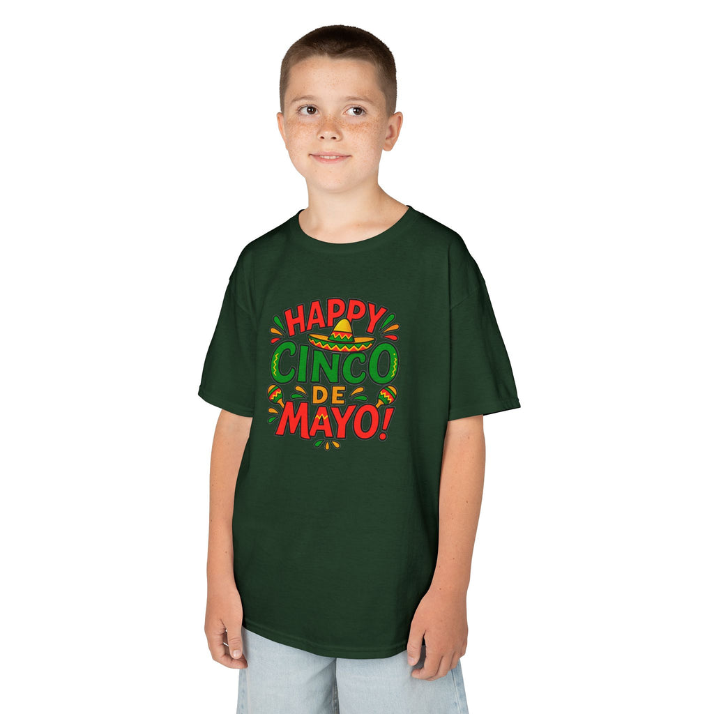 Kids "Happy Cinco de Mayo!" Tee — Festive Mexican Holiday Shirt