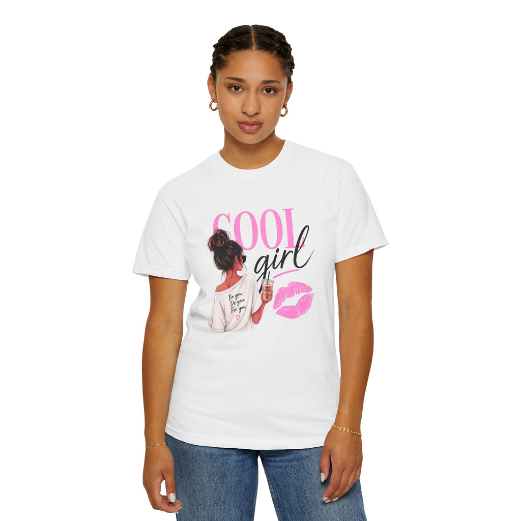 Cool Girl Graphic T‑Shirt — Pink Lip Print Casual Tee