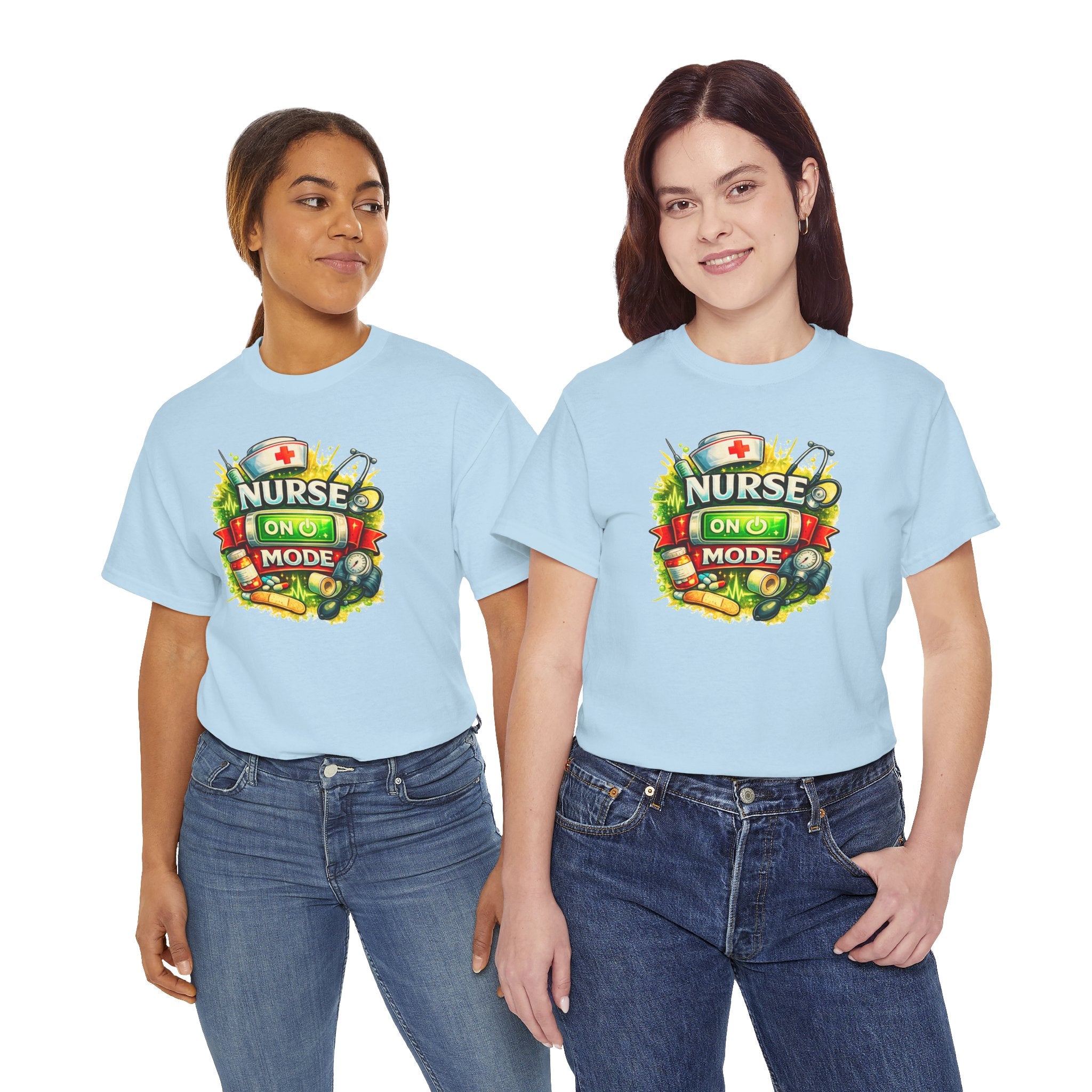 Nurse On Mode T-Shirt — Graphic Nursing Tee for Nurses & Healthcare Workers