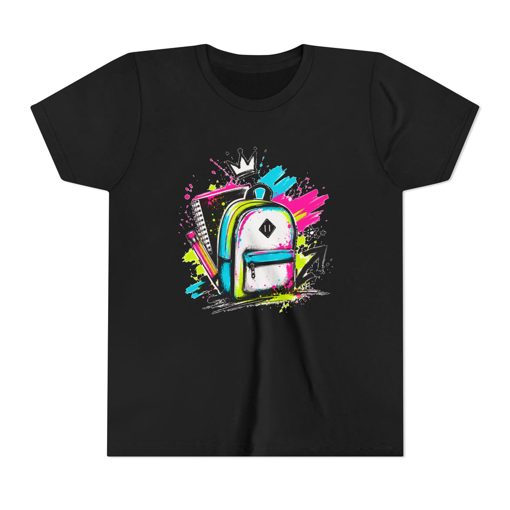 Back to School Kids T-Shirt | Graffiti Backpack Graphic Tee | First Day of School Shirt | Boys Girls Youth Tee