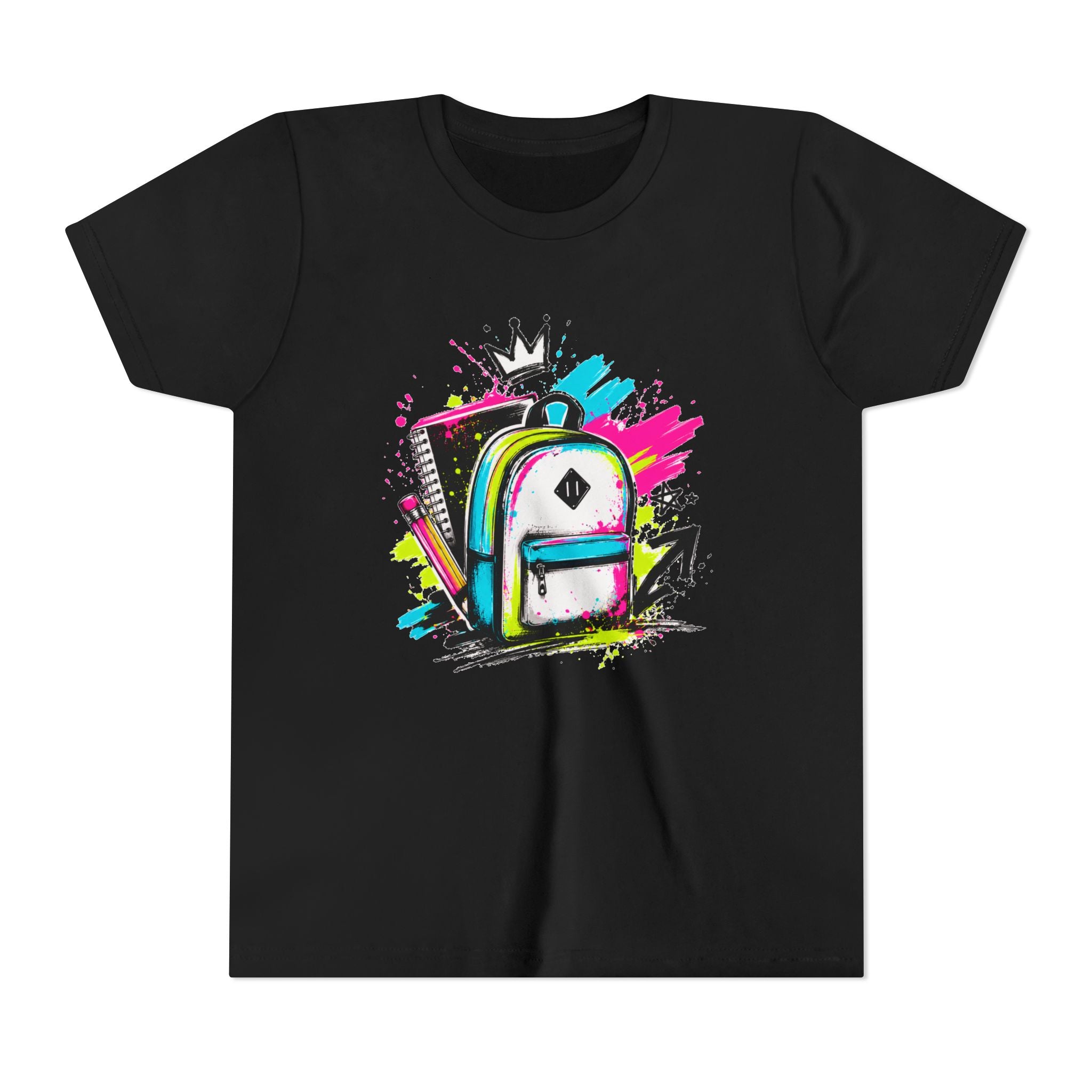 Back to School Kids T-Shirt | Graffiti Backpack Graphic Tee | First Day of School Shirt | Boys Girls Youth Tee