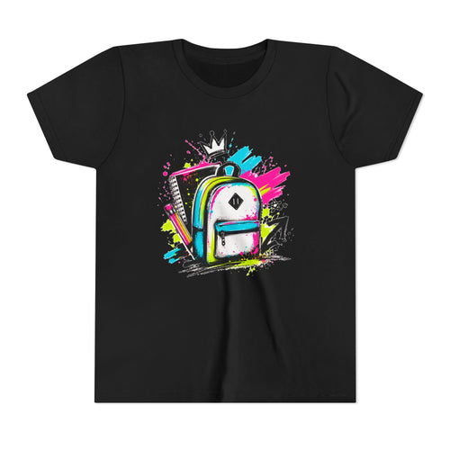 Back to School Kids T-Shirt | Graffiti Backpack Graphic Tee | First Day of School Shirt | Boys Girls Youth Tee