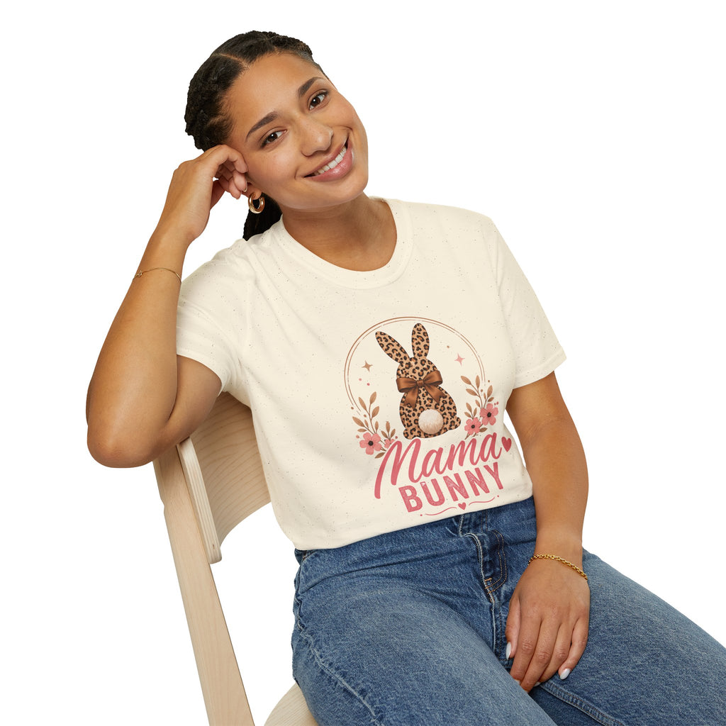 Mama Bunny Shirt, Easter Shirt for Women, Cute Mom Easter Tee, Spring Bunny Shirt, Gift for Mom, Easter Outfit, Leopard Bunny Shirt