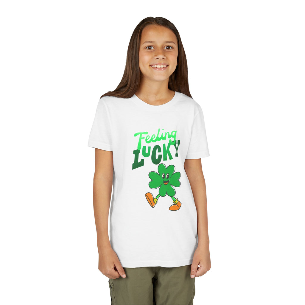 Feeling Lucky Youth Tee – Kids St. Patrick’s Day Shamrock Shirt