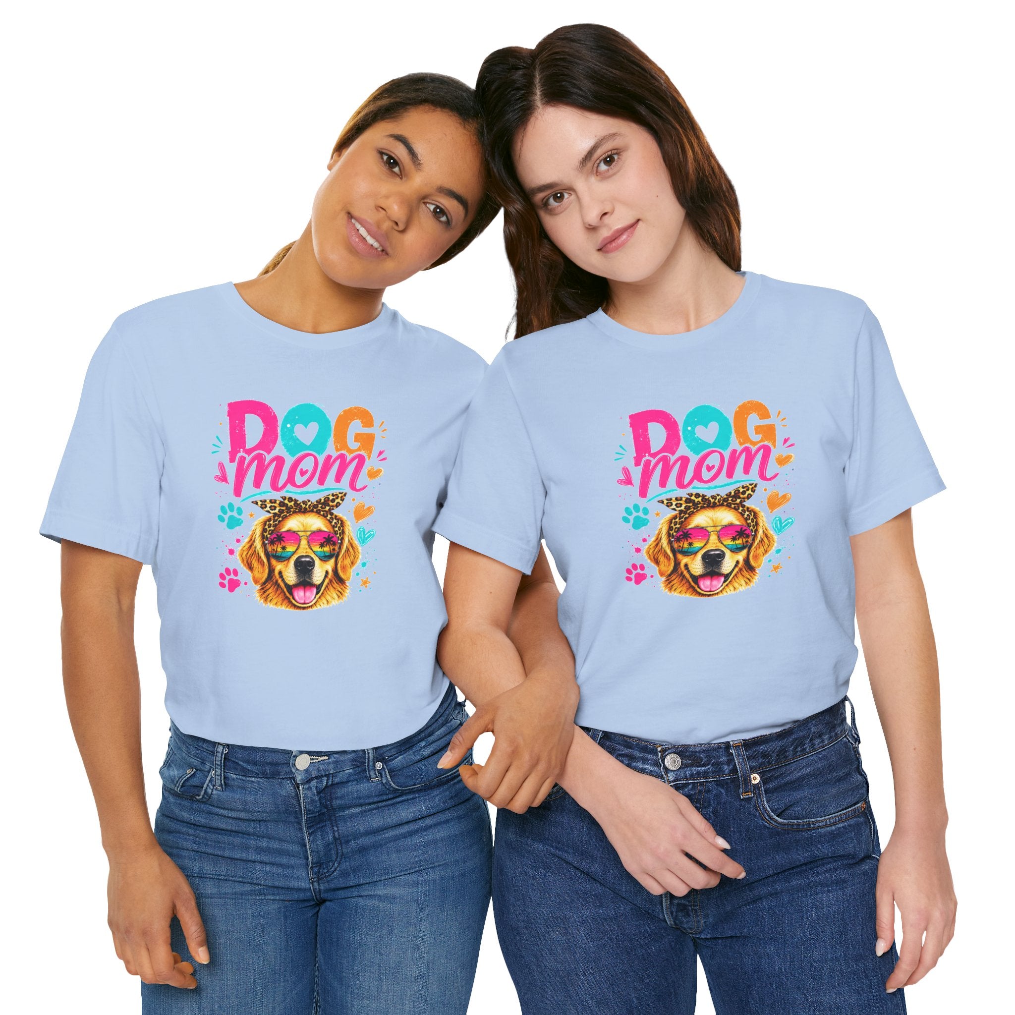 Dog Mom T-Shirt | Golden Retriever Shirt | Funny Dog Mom Gift | Colorful Retro Dog Lover Tee | Unisex Graphic T-Shirt