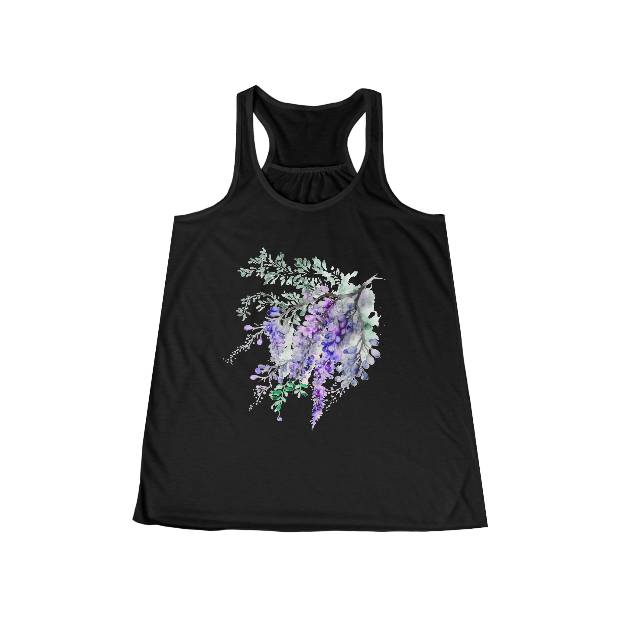 Wisteria Watercolor Racerback Tank Top - Floral Spring Women's Tank