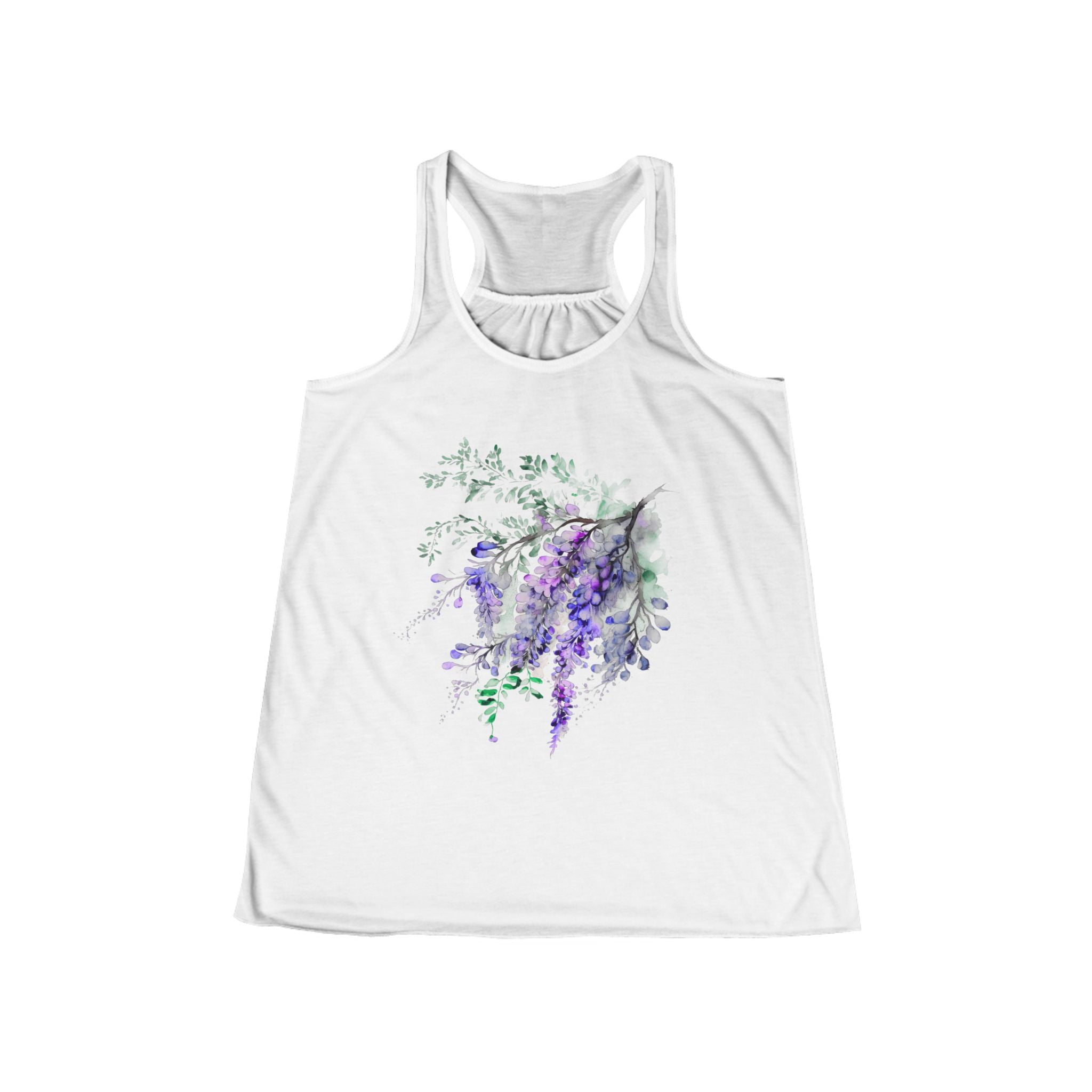 Wisteria Watercolor Racerback Tank Top - Floral Spring Women's Tank