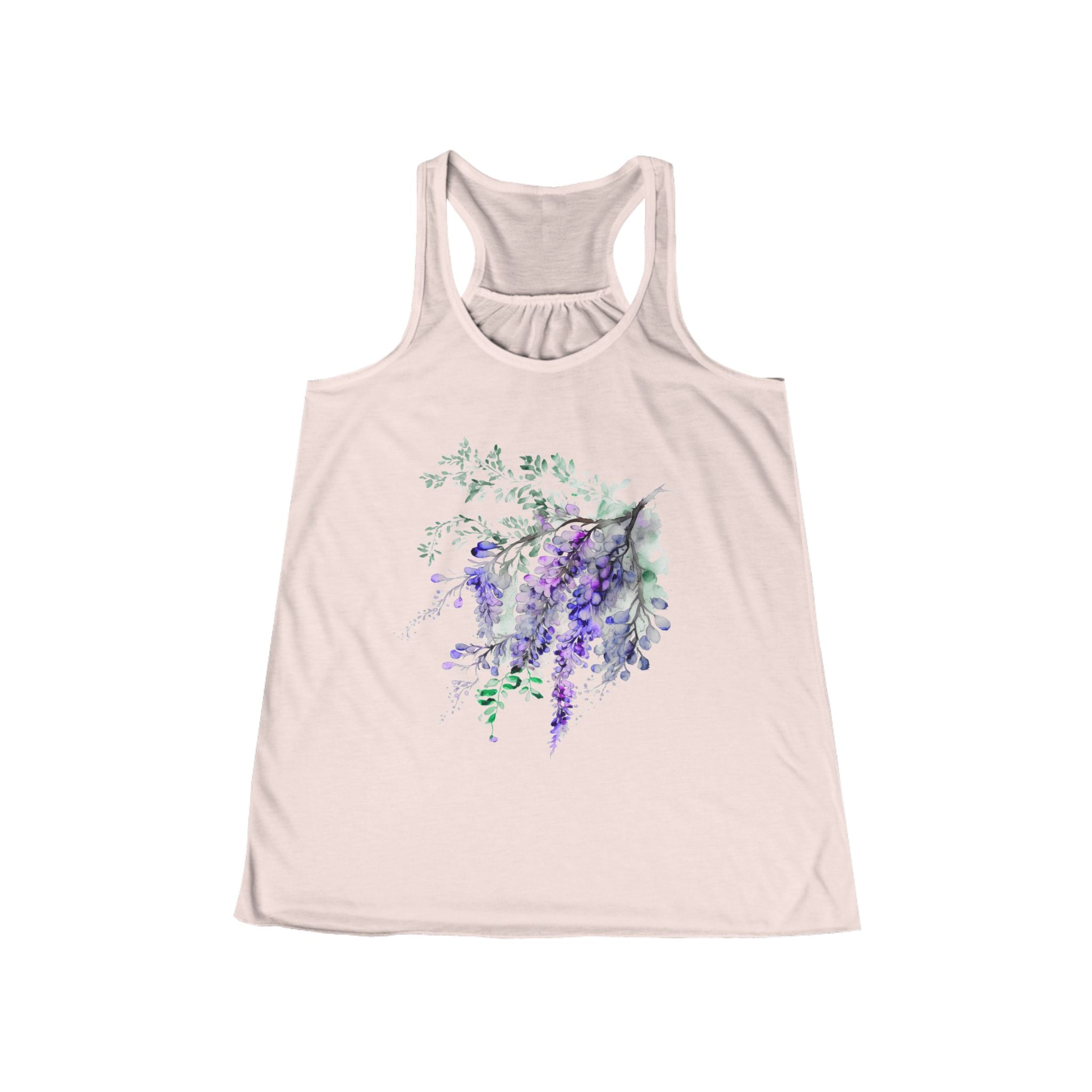 Wisteria Watercolor Racerback Tank Top - Floral Spring Women's Tank