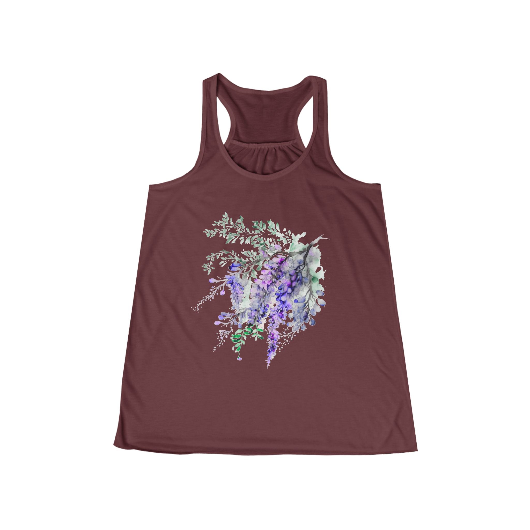 Wisteria Watercolor Racerback Tank Top - Floral Spring Women's Tank