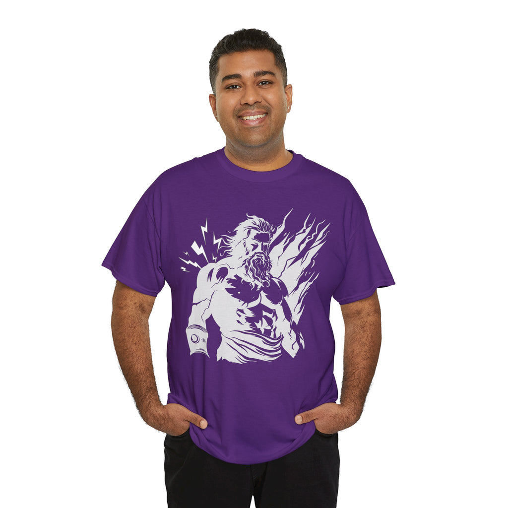 Mythic Thunder God Tee — Vintage Lightning Warrior Graphic T-Shirt