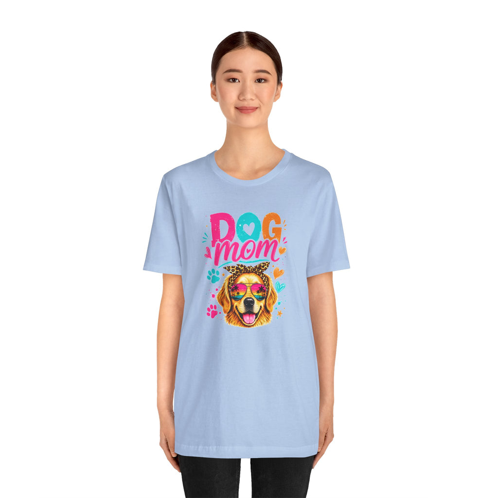Dog Mom T-Shirt | Golden Retriever Shirt | Funny Dog Mom Gift | Colorful Retro Dog Lover Tee | Unisex Graphic T-Shirt