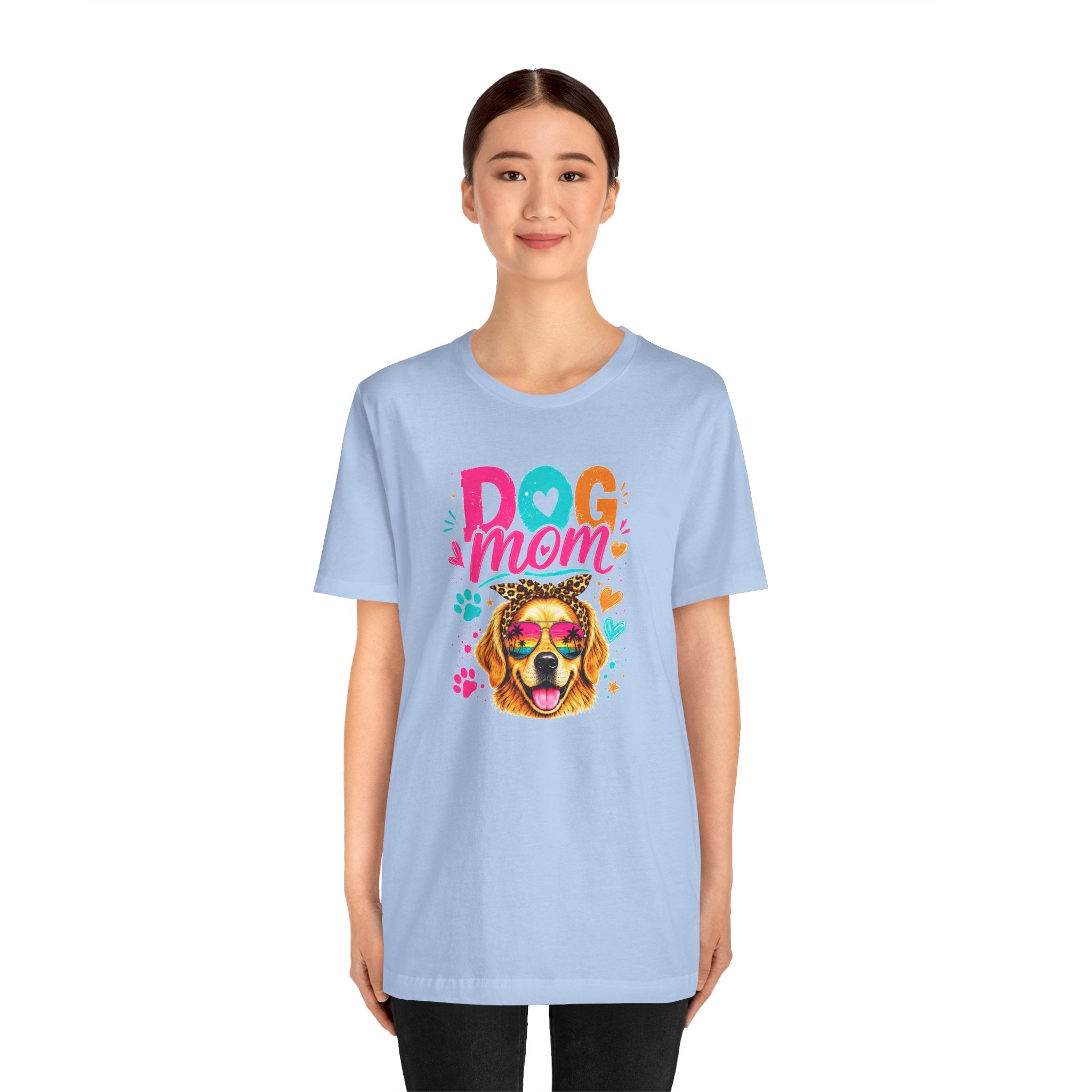 Dog Mom T-Shirt | Golden Retriever Shirt | Funny Dog Mom Gift | Colorful Retro Dog Lover Tee | Unisex Graphic T-Shirt