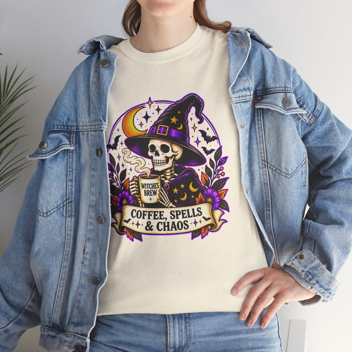 Halloween Skeleton Witch Shirt | Spooky Graphic Tee