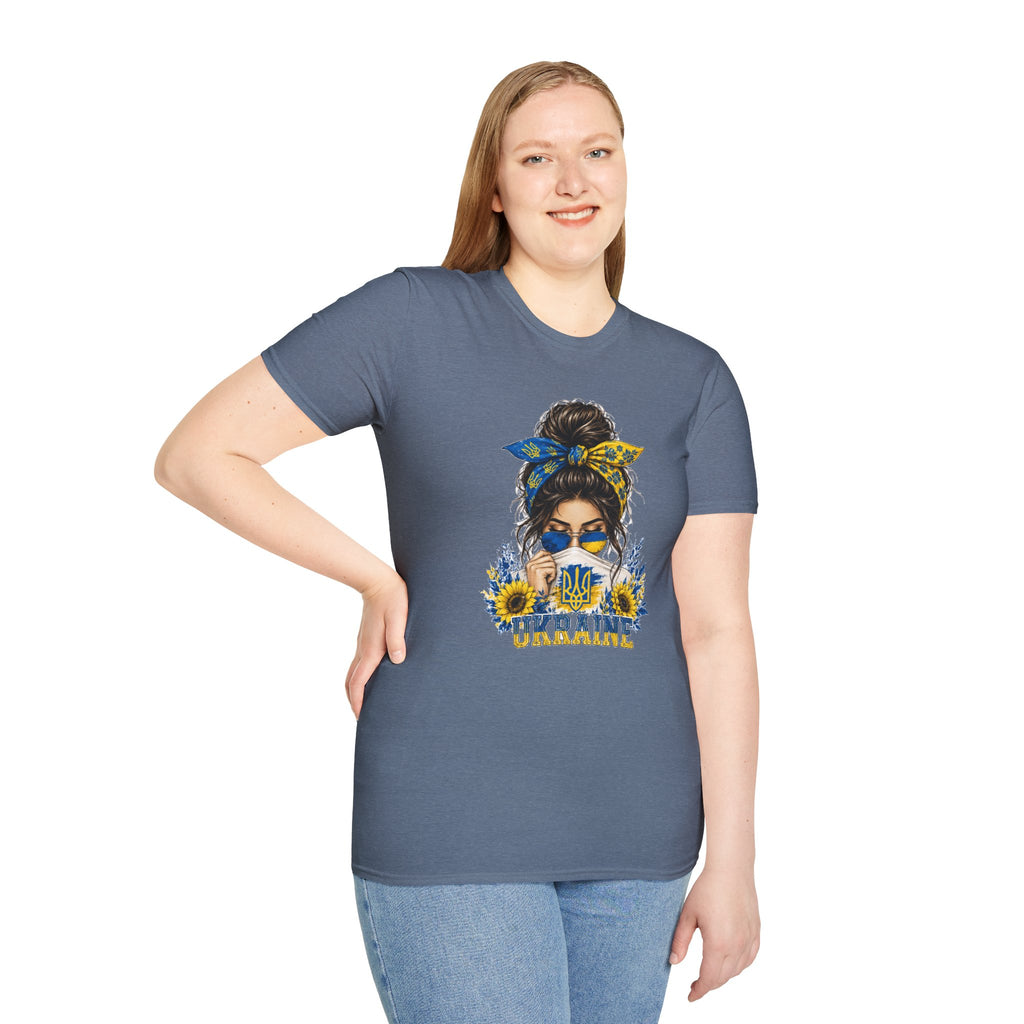 Ukraine Sunflower Bandana T-Shirt — Stylish Patriotic Graphic Tee