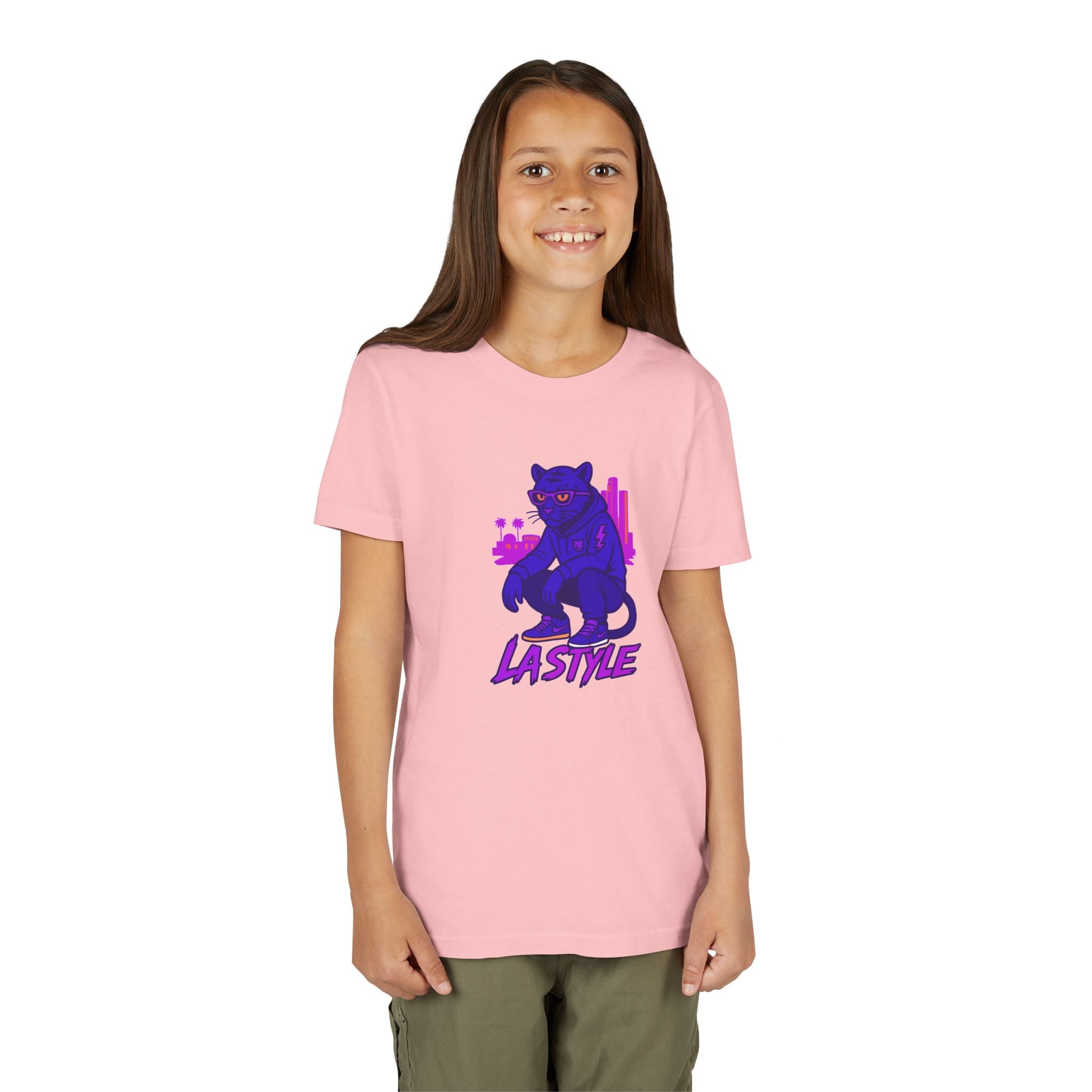 Youth Tee — Purple Panther 'Lastive' Graphic Kids Shirt