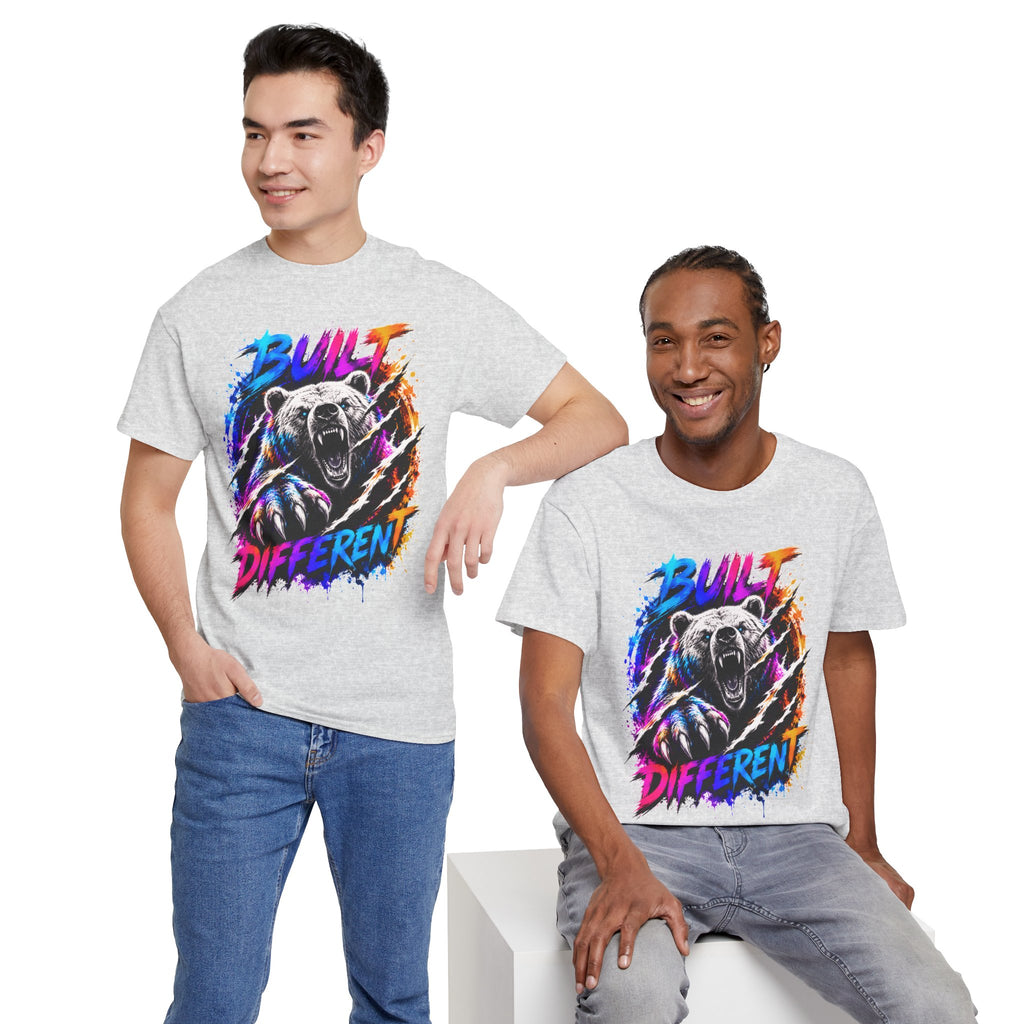 Built Different Bear T-Shirt — Bold Retro Grunge Graphic Tee