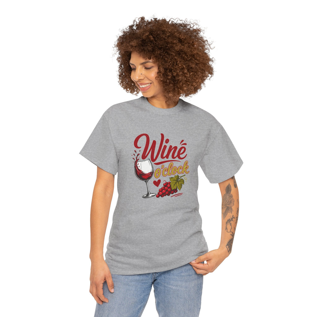 Wine T-Shirt - "Wine O'Clock" Graphic Tee for Wine Lovers