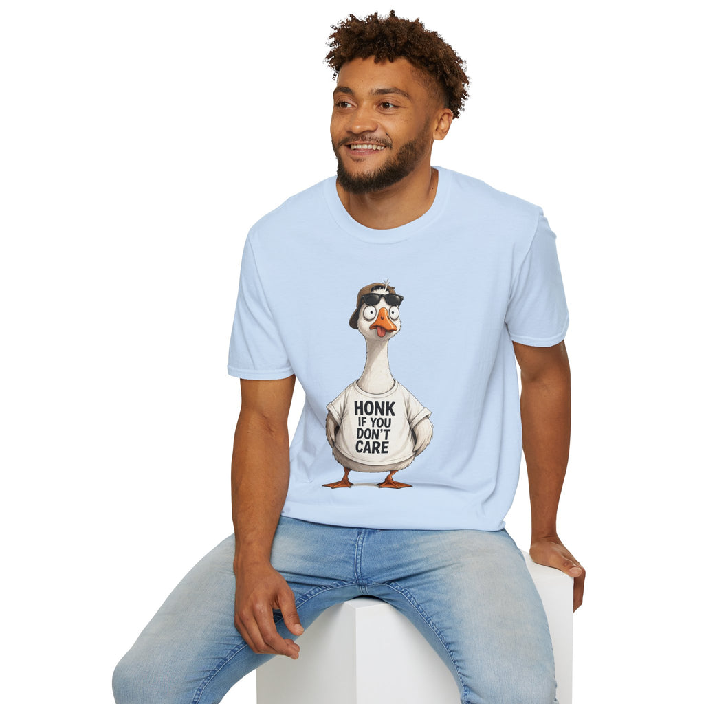 Funny Goose Shirt Honk If You Don’t Care T-Shirt Meme Graphic Tee Unisex Funny Animal Shirt Sarcastic Humor Gift Casual Tee