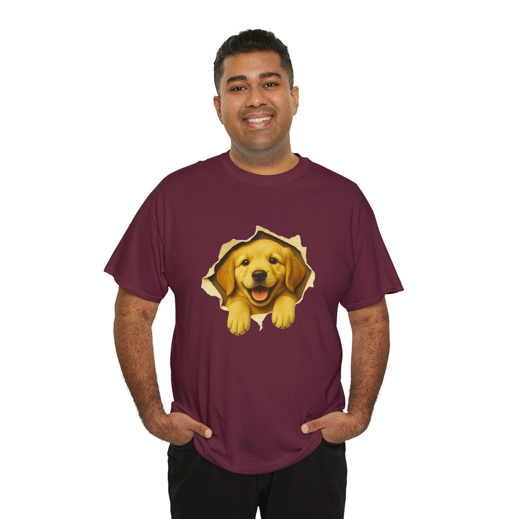 Golden Retriever Peekaboo Shirt, Cute Dog Lover T-Shirt, Funny Puppy Tee, Golden Retriever Gift, Pet Lover Graphic Shirt