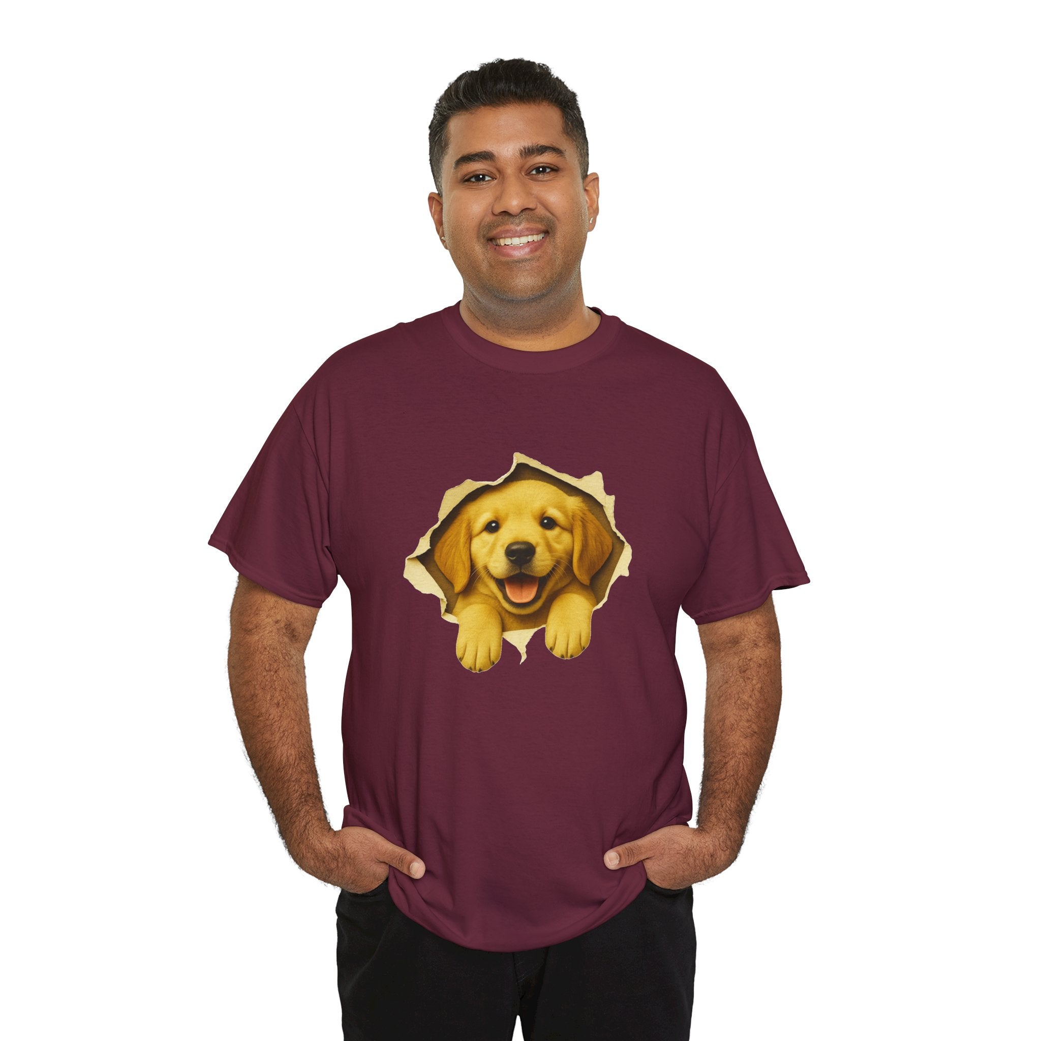 Golden Retriever Peekaboo Shirt, Cute Dog Lover T-Shirt, Funny Puppy Tee, Golden Retriever Gift, Pet Lover Graphic Shirt