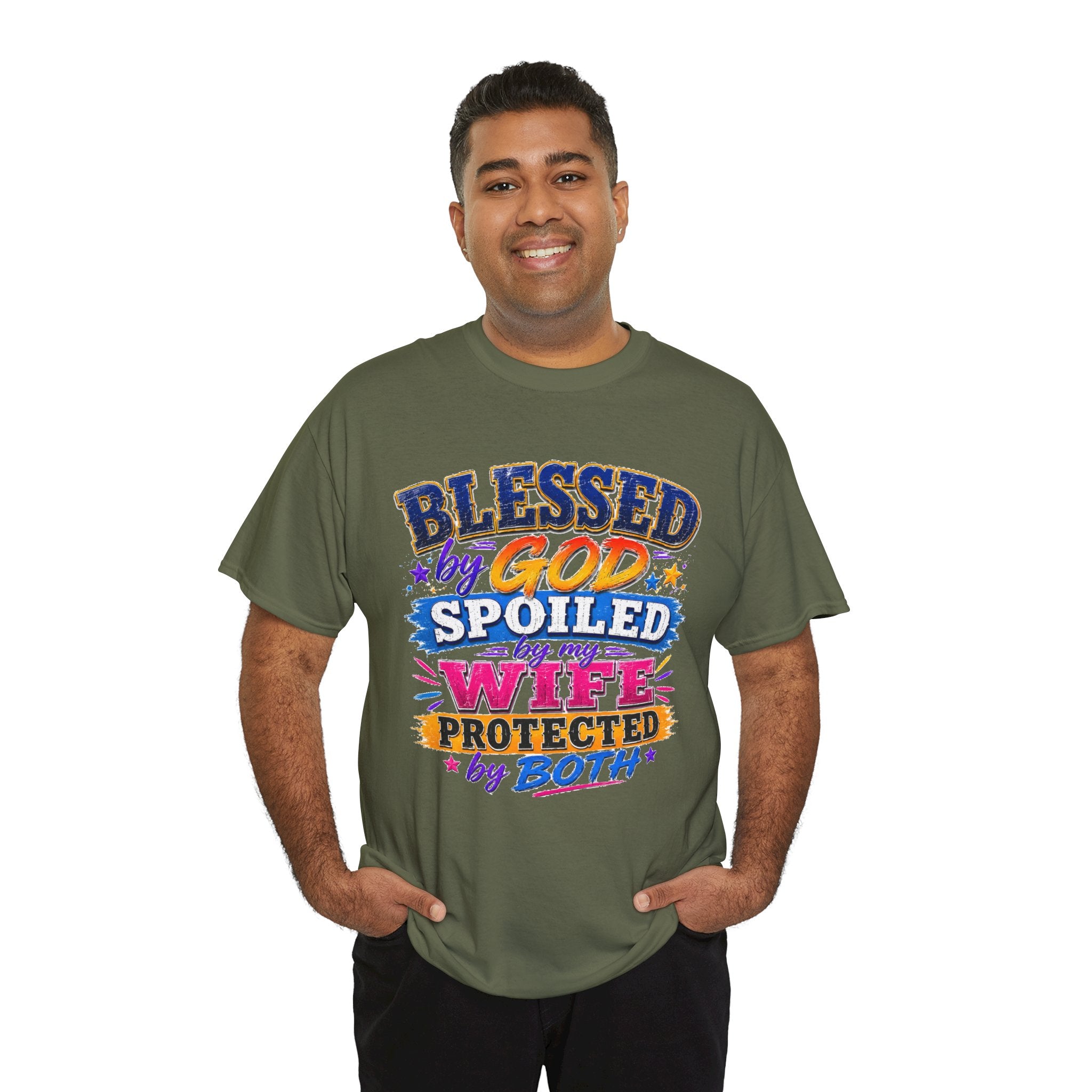 Blessed by God, Spoiled by My Wife – Men’s Graphic Tee