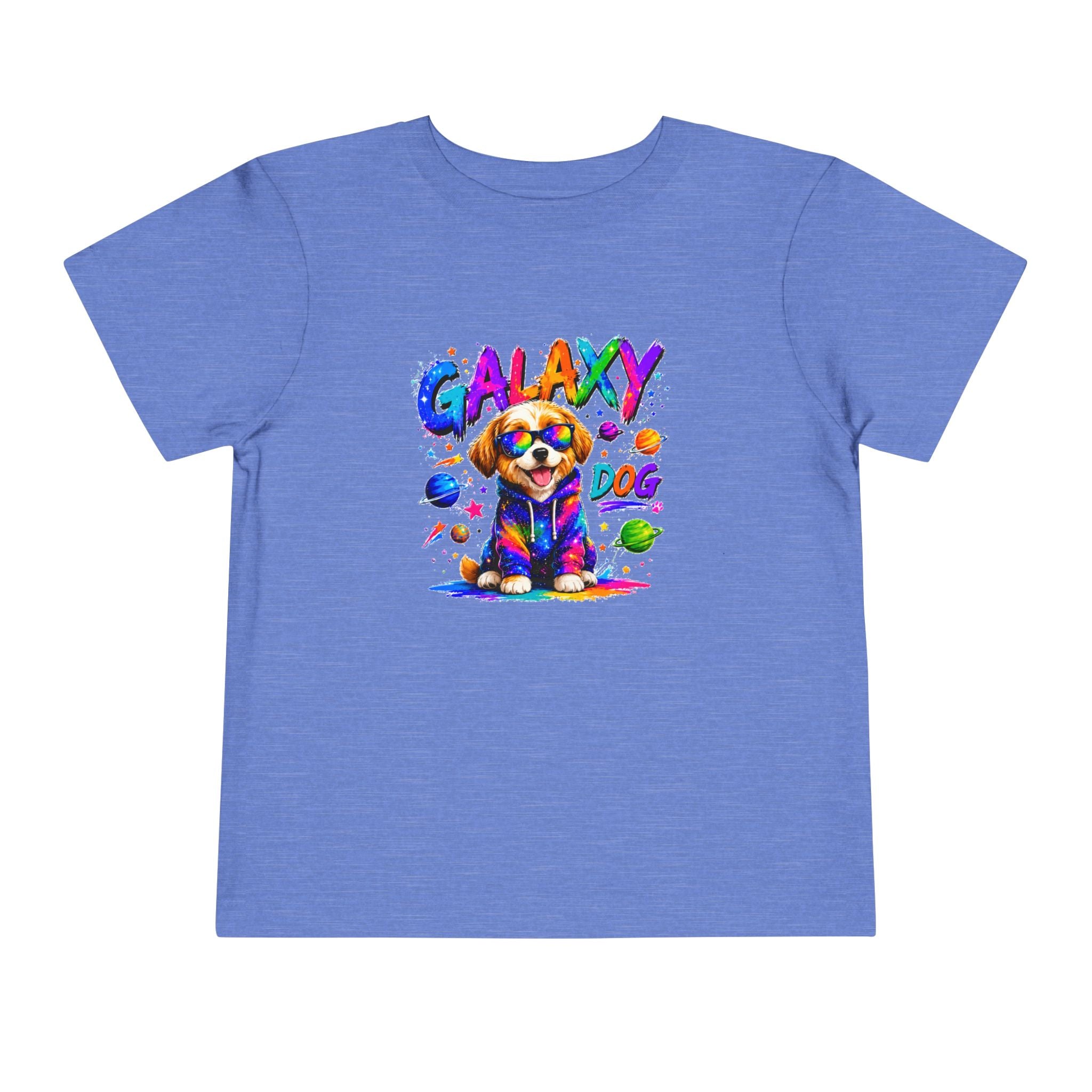 Galaxy Dog Toddler Shirt, Space Puppy Toddler Tee, Colorful Dog Kids Shirt, Cute Galaxy Puppy Tee, Rainbow Space Dog Gift for Boys Girls