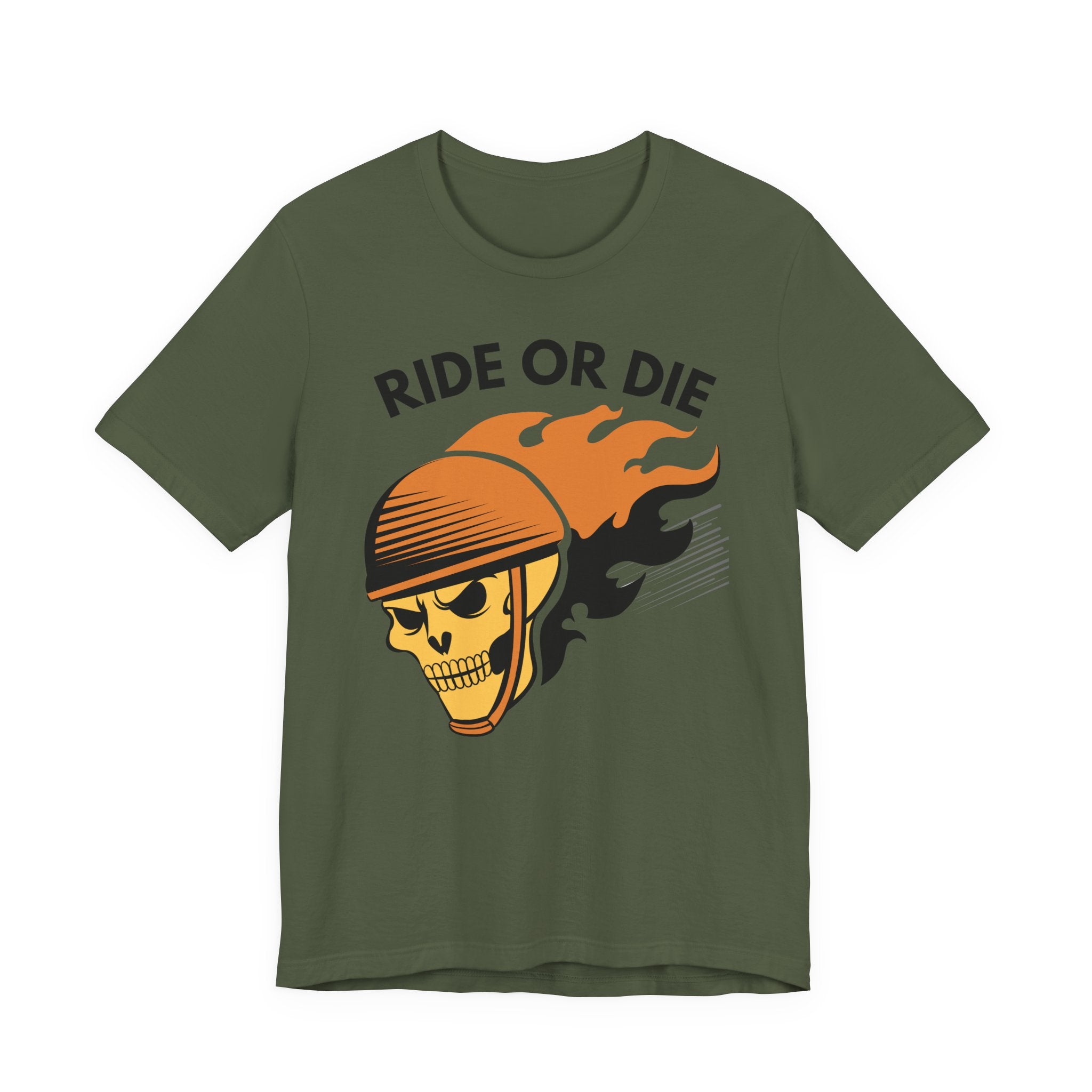 Ride or Die Skull Helmet T-Shirt | Biker Graphic Tee for Men | Vintage Motorcycle Shirt